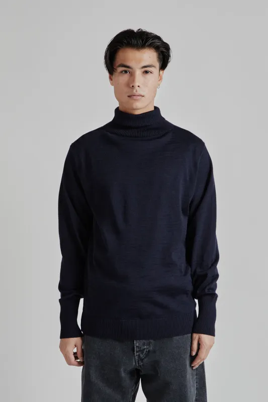 Marine Turtleneck - Navy Blue sold by Wallace Mercantile