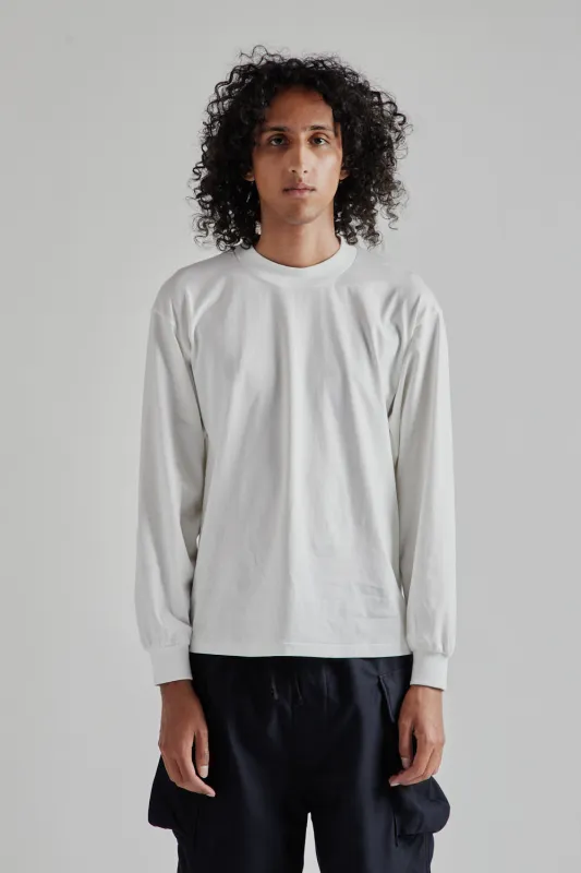 Suvin Supima Tube L/S Tee Light - White made by Kaptain Sunshine
