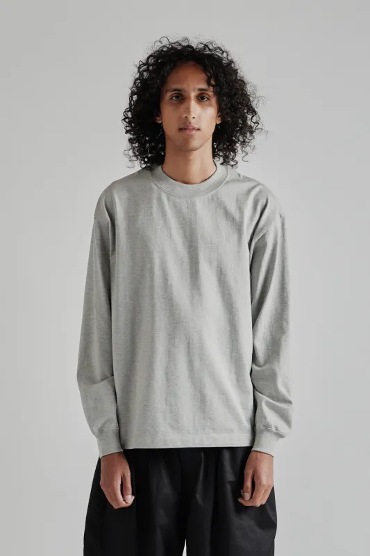 Suvin Supima Tube L/S Tee Heavy - Feather Grey made by Kaptain Sunshine
