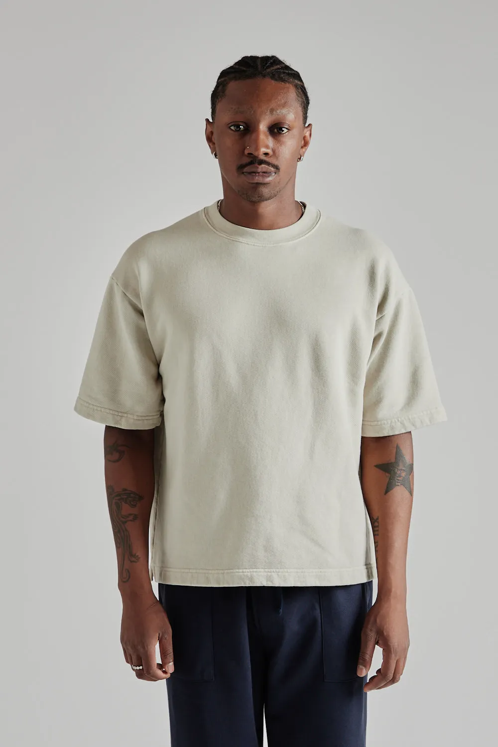 8oz Pigment Dyed Crewneck Big Tee - Grey sold by Wallace Mercantile
