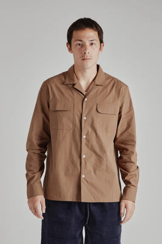 Camp Collar Shirt LS - Brown sold by Wallace Mercantile