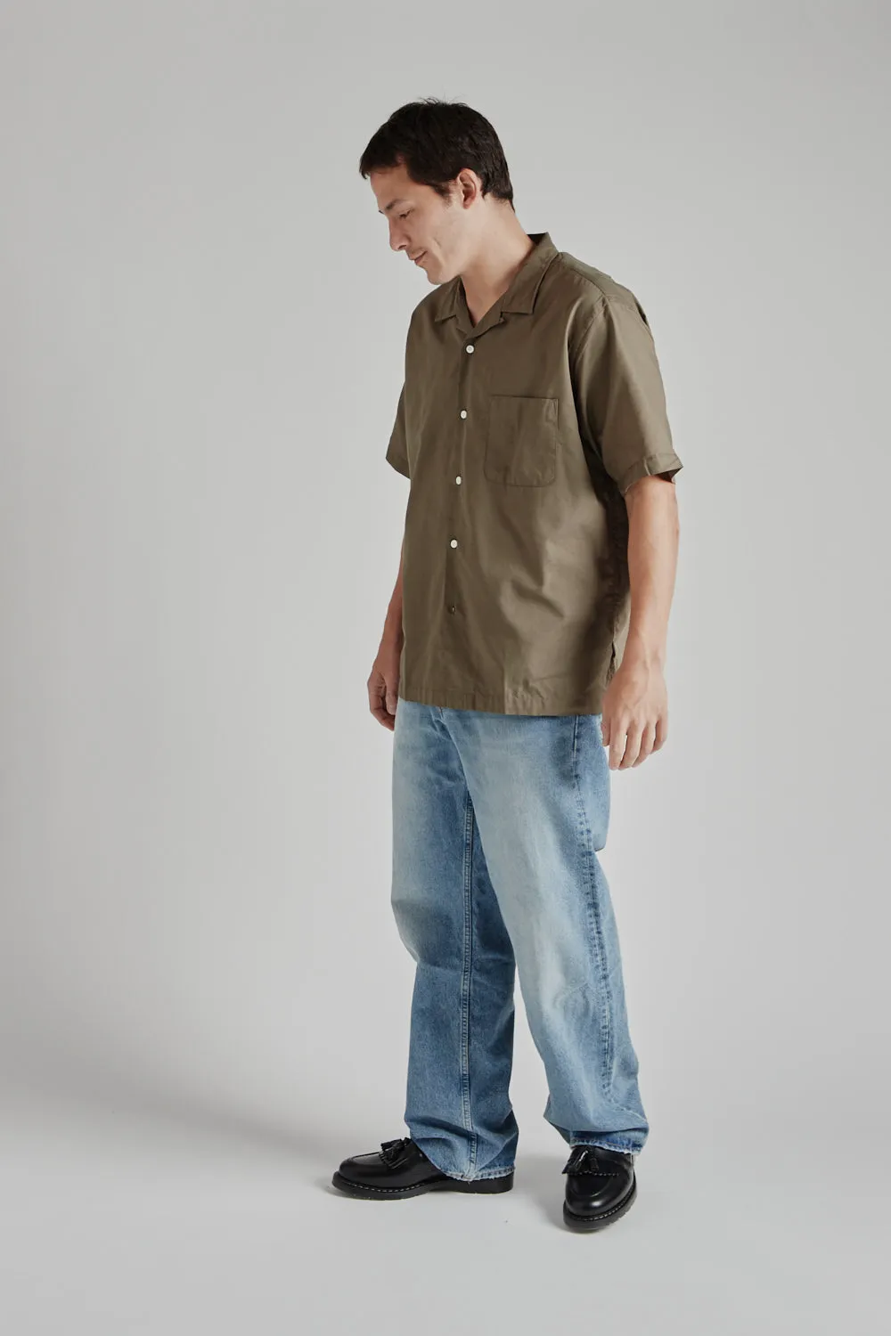 Open Collar Panama S/S Shirt - Taupe sold by Wallace Mercantile product image thumbnail 3