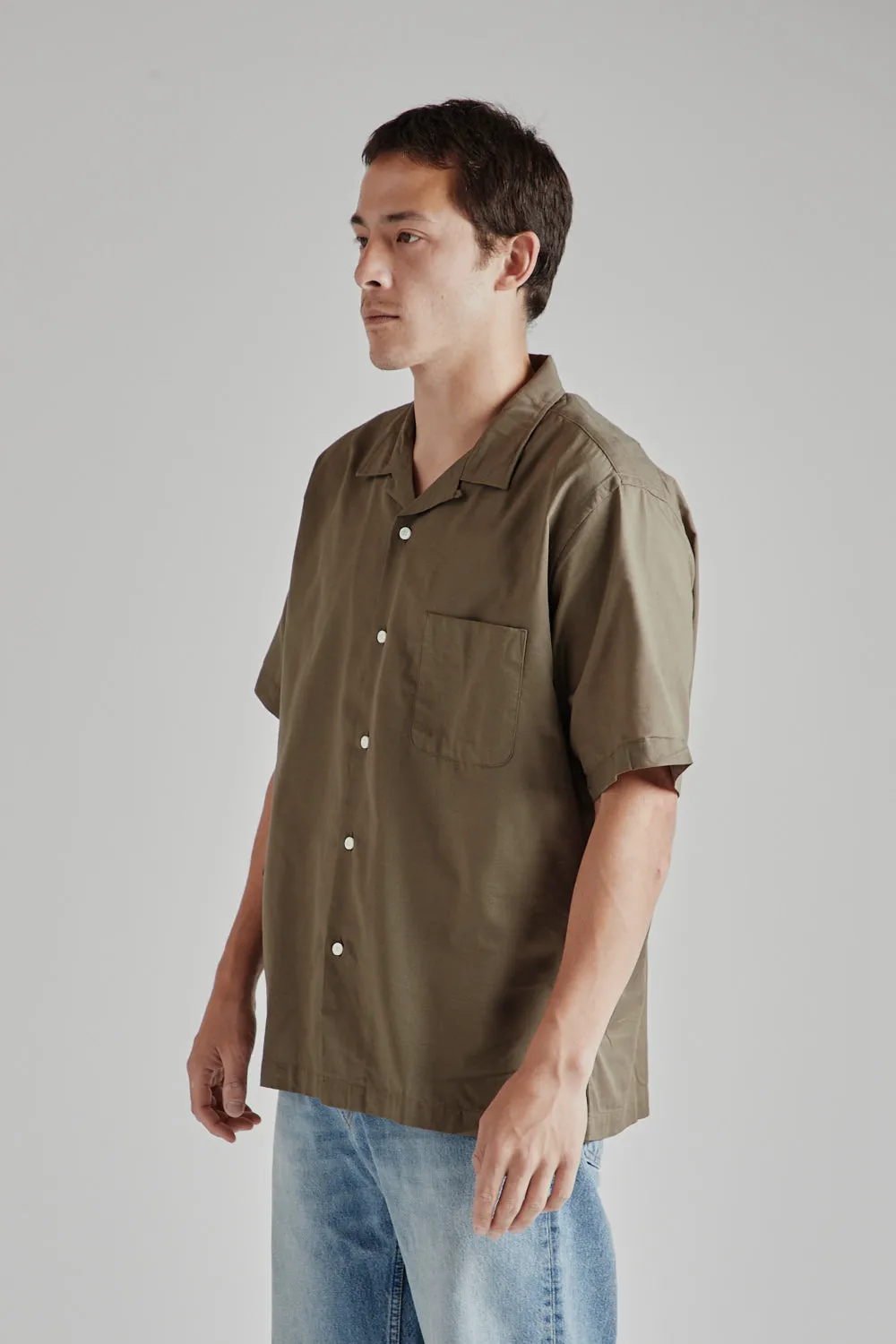 Open Collar Panama S/S Shirt - Taupe sold by Wallace Mercantile product image thumbnail 5