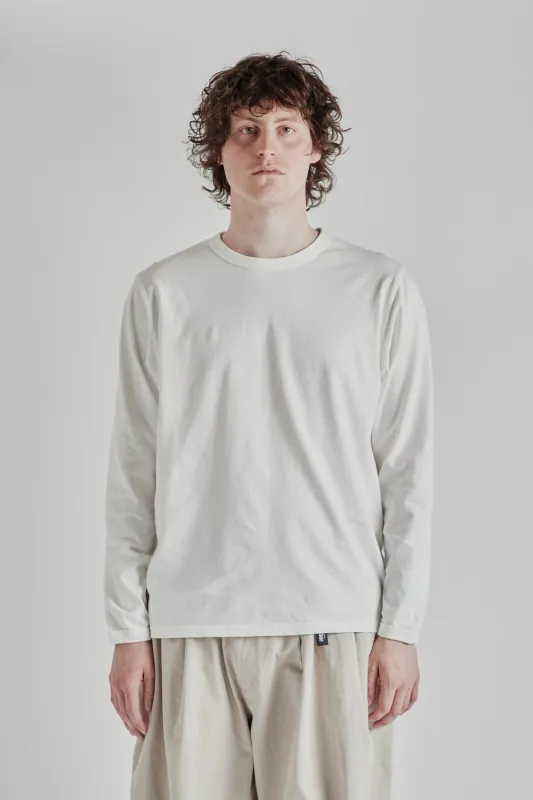 L/S Lead Off T-Shirts - White made by Jackman