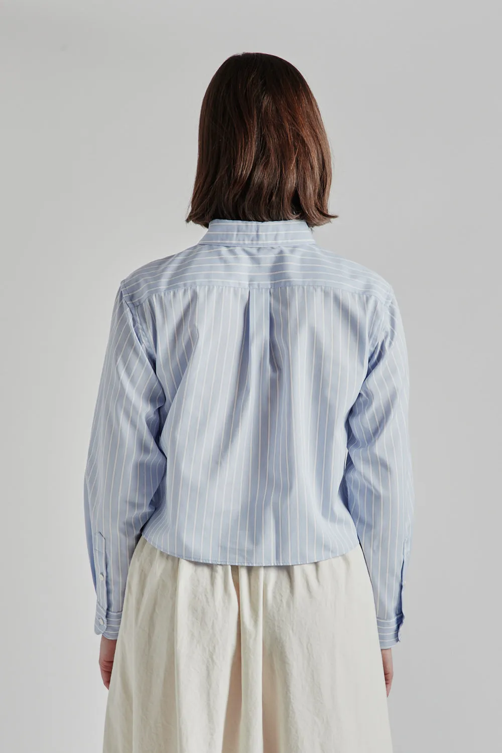Stripe Short Shirt - Saxe/White sold by Wallace Mercantile product image thumbnail 5