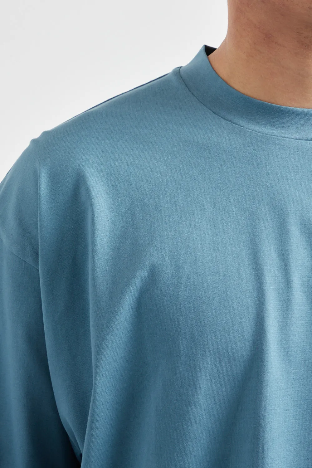 SUVIN 60/2 Oversized Longsleeve T-Shirt - Blue Gray sold by Wallace Mercantile product image thumbnail 5