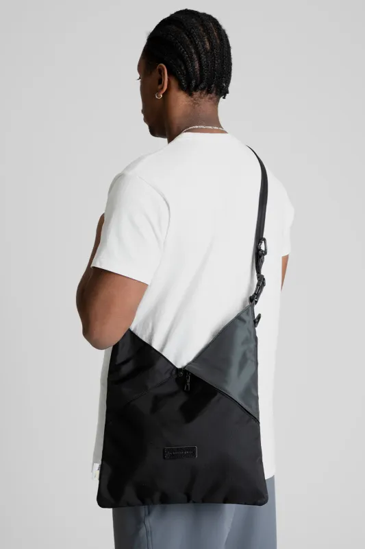Slant Shoulder Bag - Black/Grey sold by Wallace Mercantile