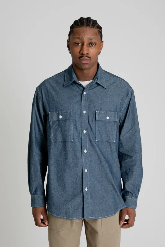 Cigarette Pocket Chambray Shirt - Indigo made by FrizmWORKS