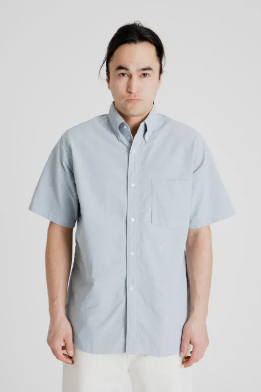 Button Down Wind Short Sleeve Shirt - Grayish Navy sold by Wallace Mercantile