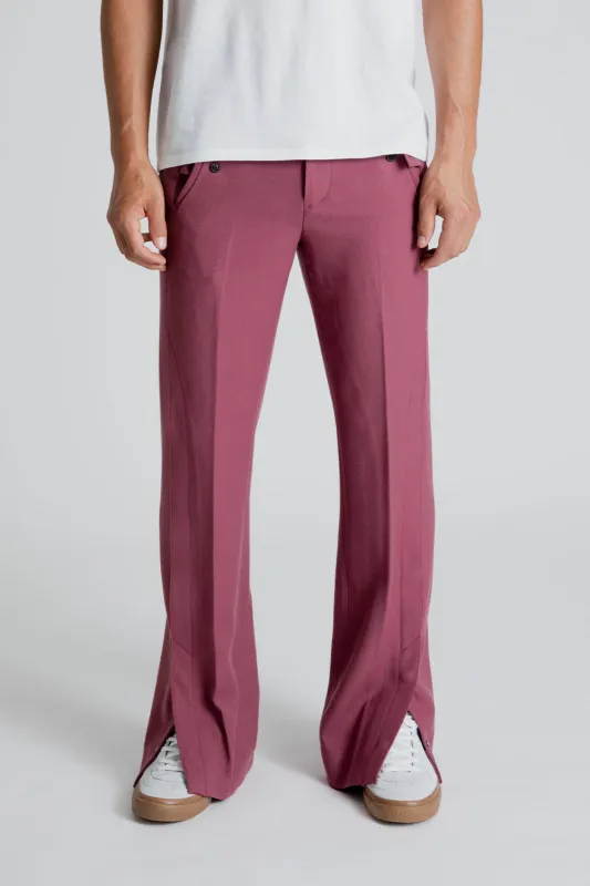 Woven Arzent Wide Leg Trousers - Pink sold by Wallace Mercantile