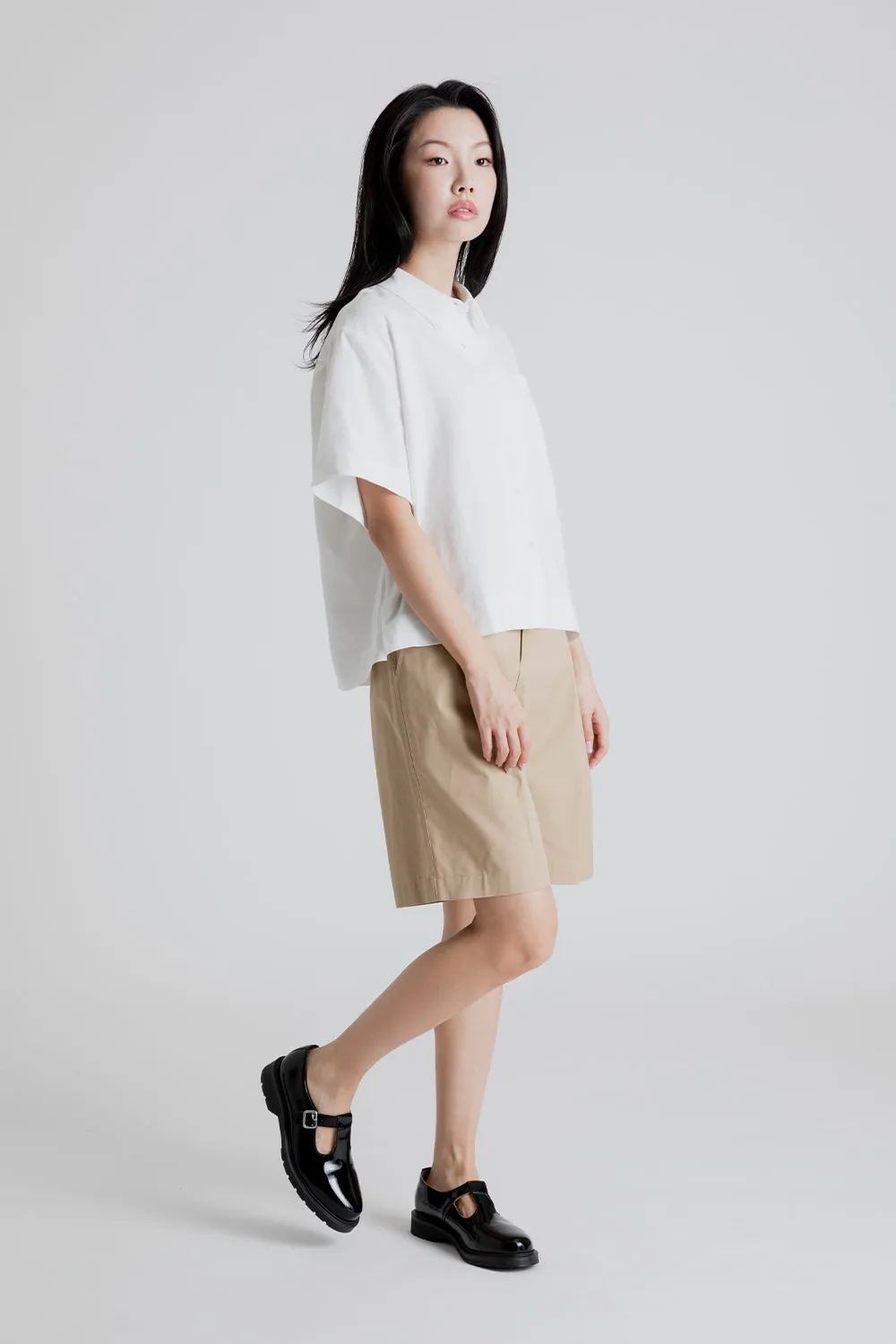 Women's One Tuck Half Chino Pants - Beige sold by Wallace Mercantile product image thumbnail 5