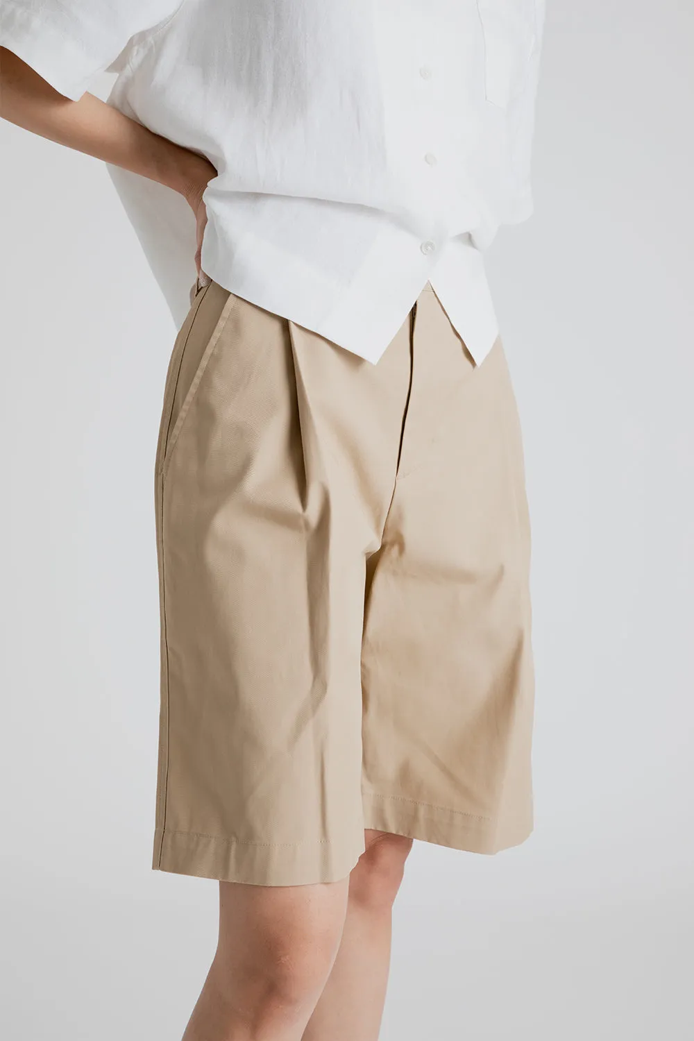 Women's One Tuck Half Chino Pants - Beige sold by Wallace Mercantile product image thumbnail 4