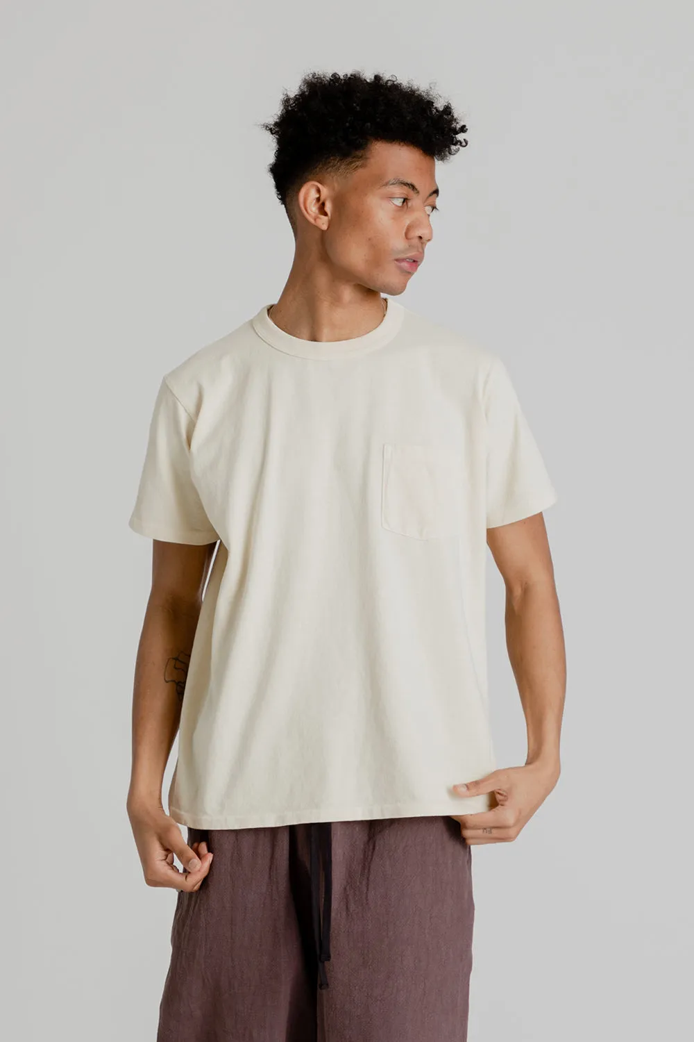 Pigment Dyed Pocket Tee - Lemonade sold by Wallace Mercantile