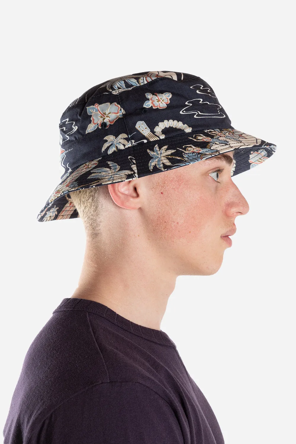 Hawaiian Bucket Hat - Navy sold by Wallace Mercantile product image thumbnail 2
