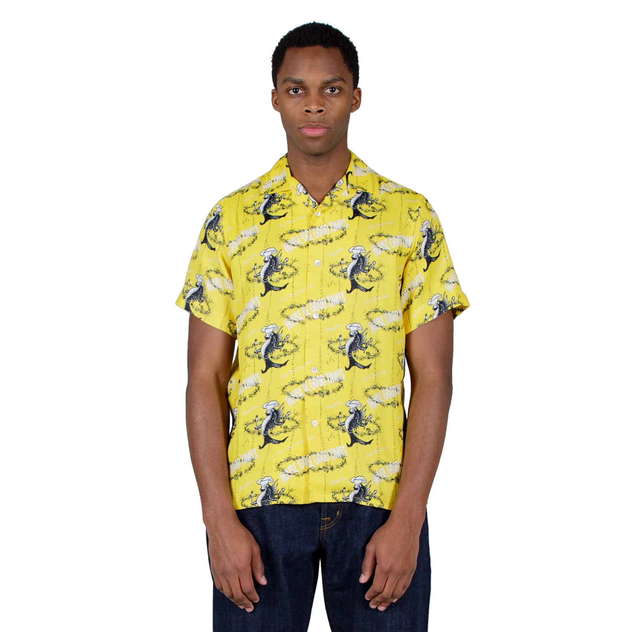 Bowling Shirt SS - Yellow sold by Wallace Mercantile