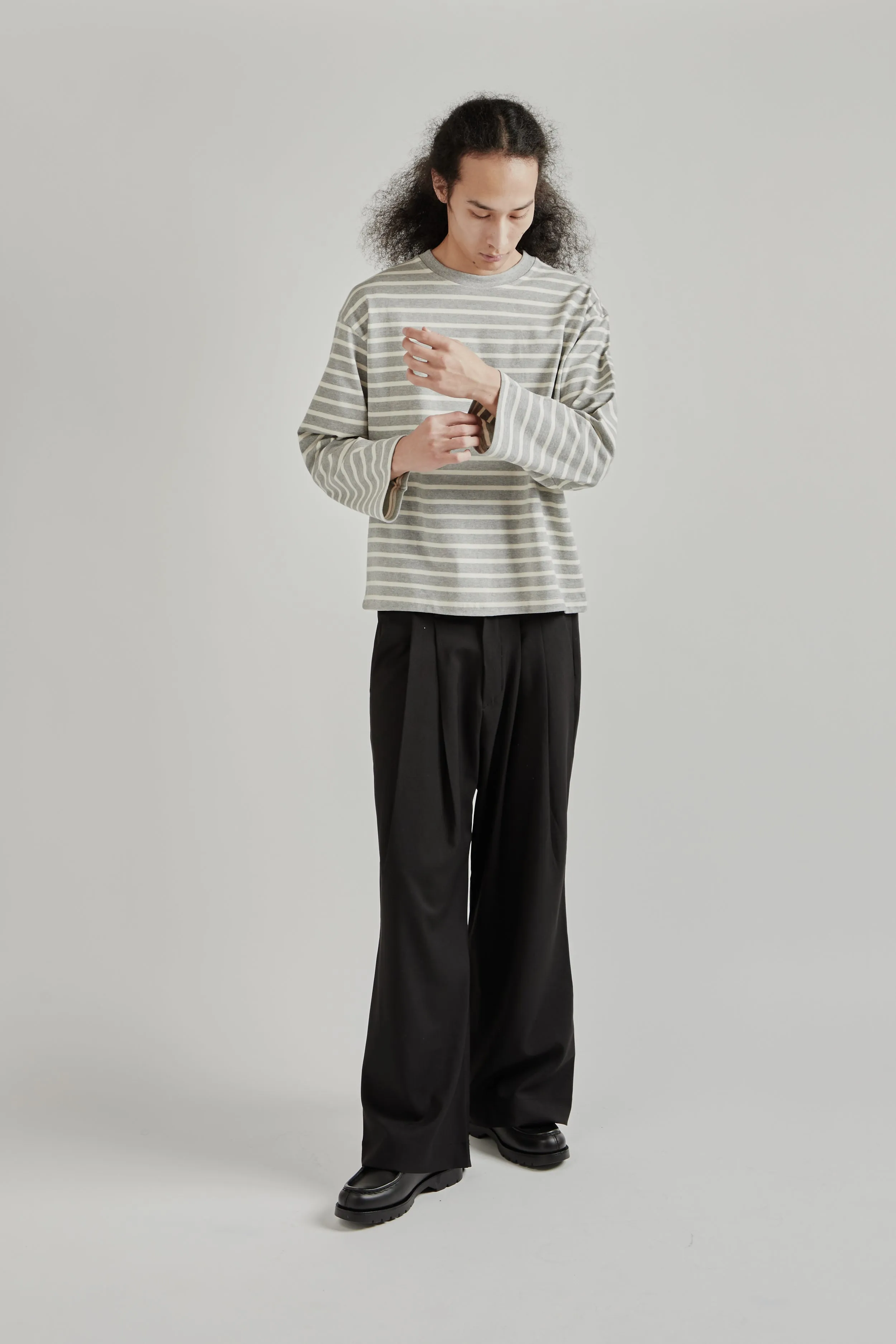 Longsleeve Stripe Top - Grey sold by Wallace Mercantile product image thumbnail 2