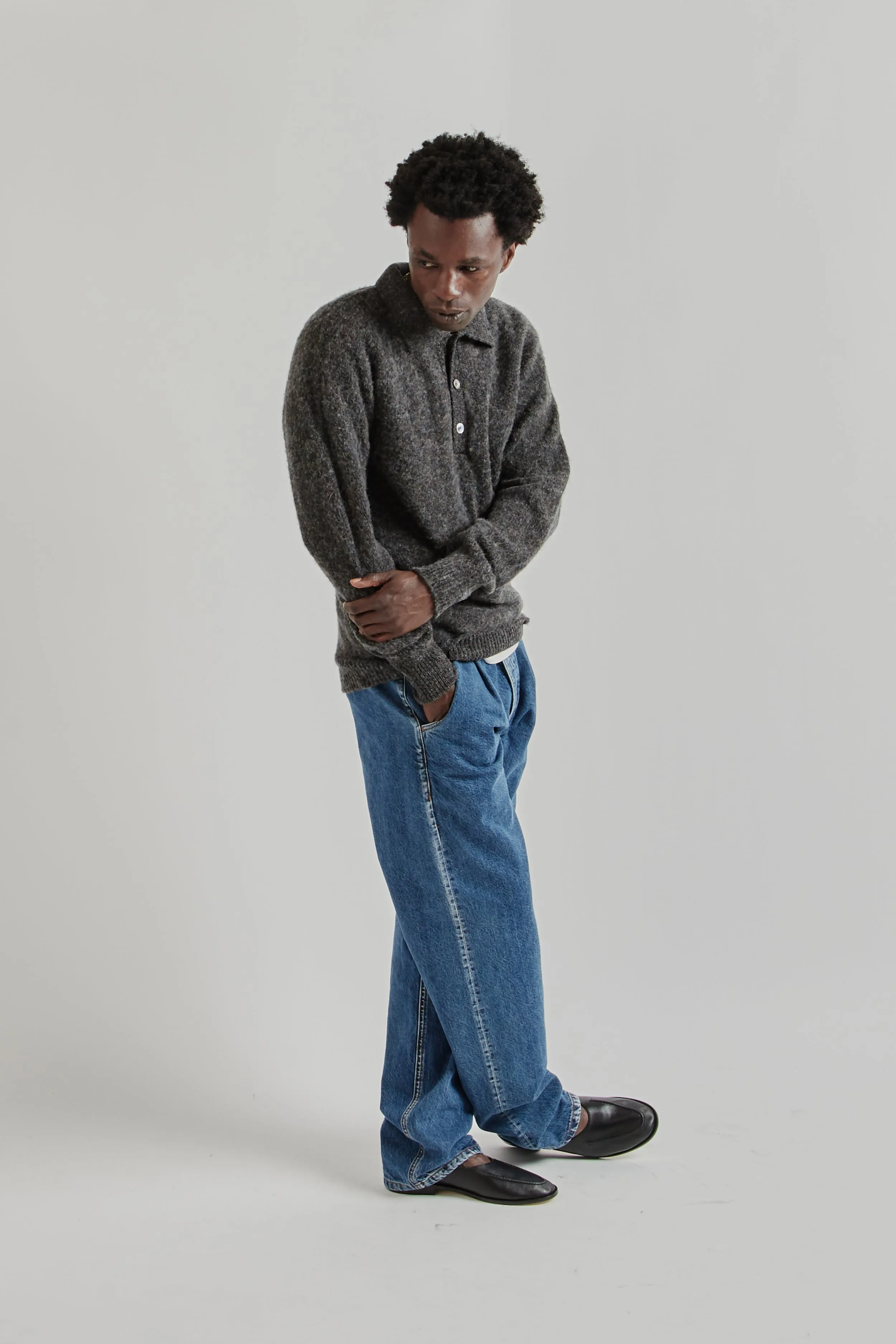 Another Polo Shirt 4.0 - Grey Melange sold by Wallace Mercantile product image thumbnail 2