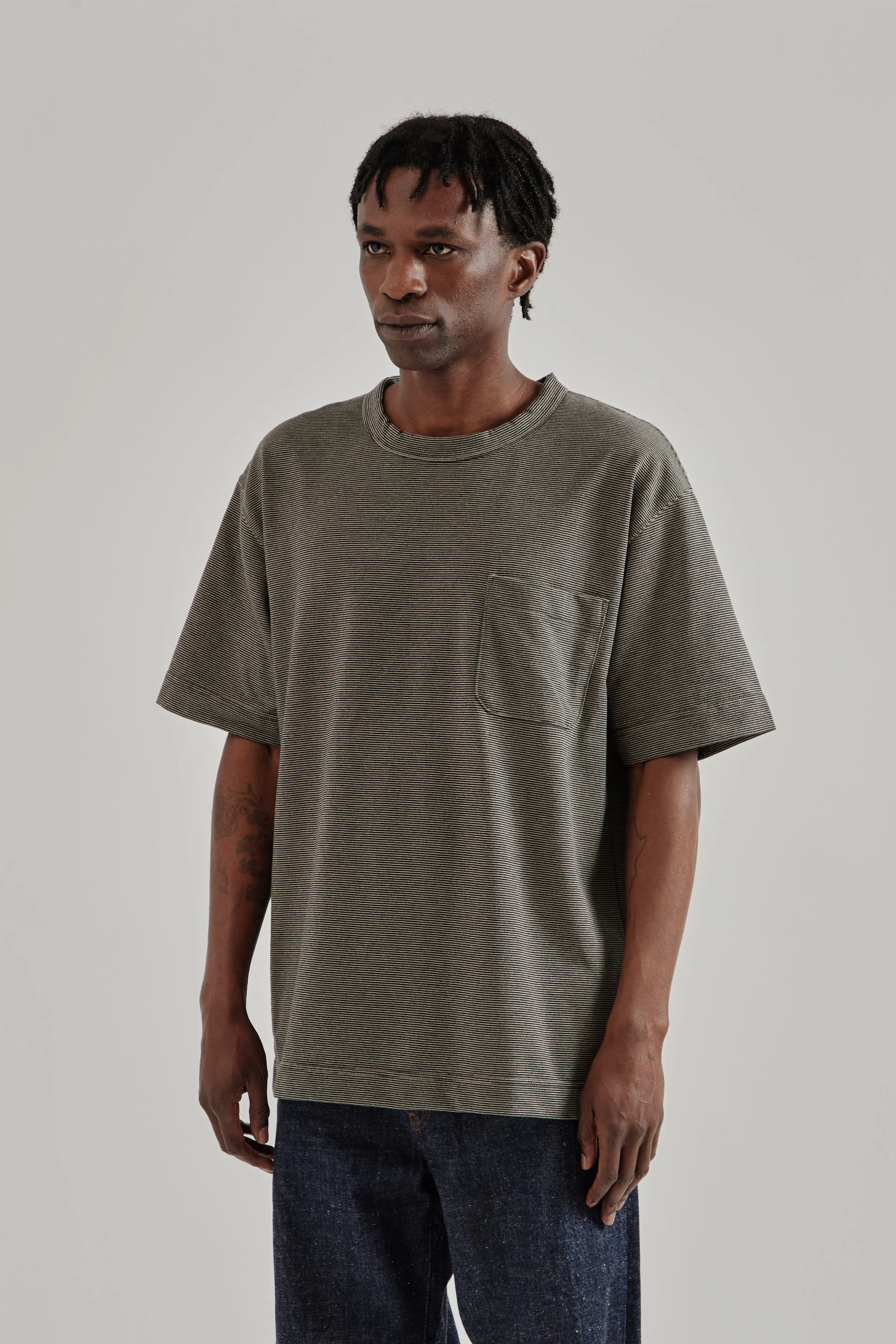 Micro Stripe Pocket Tee - Black/Gray sold by Wallace Mercantile product image thumbnail 4