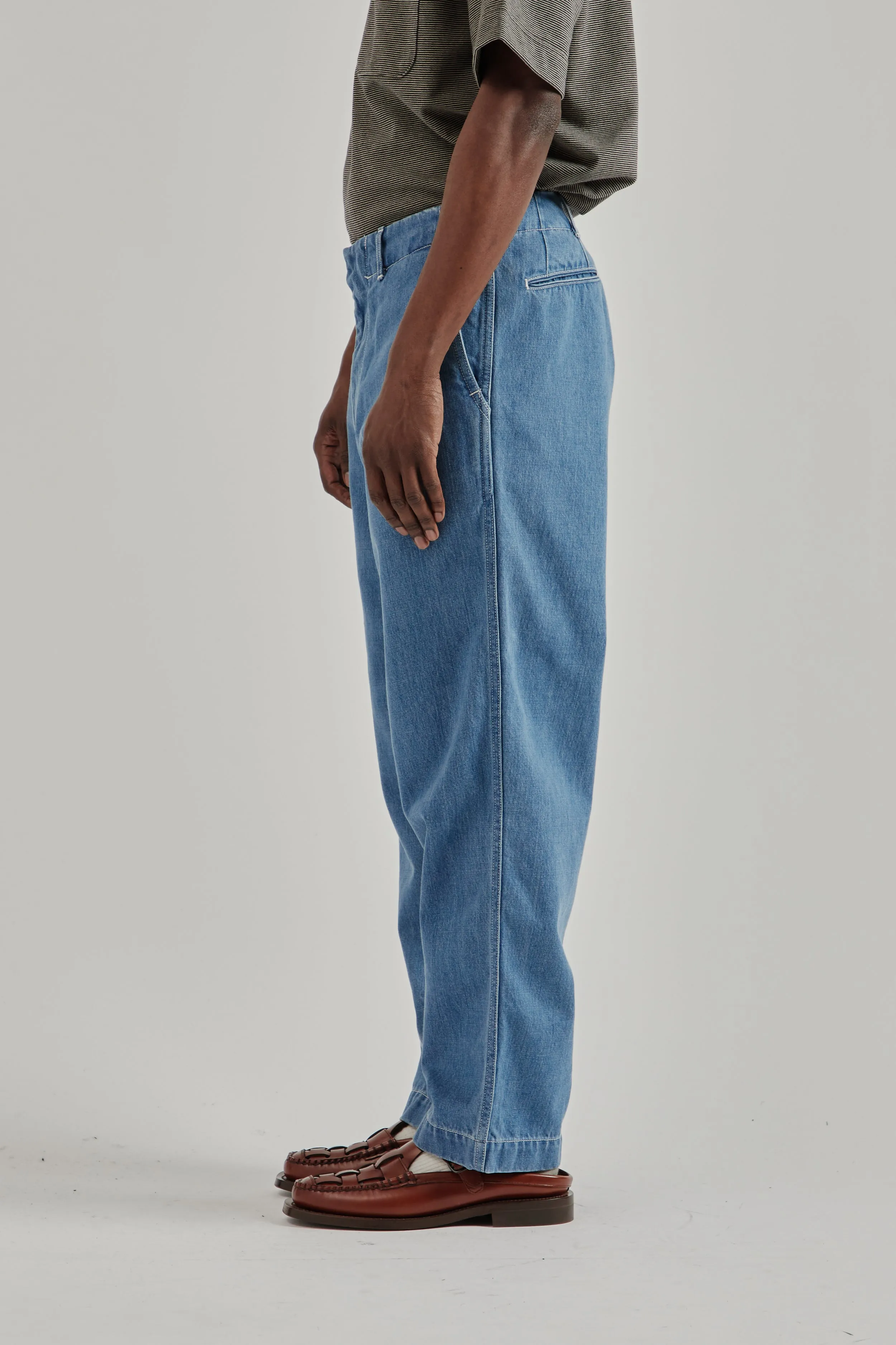 Wide Denim Pants - Light Indigo sold by Wallace Mercantile product image thumbnail 4