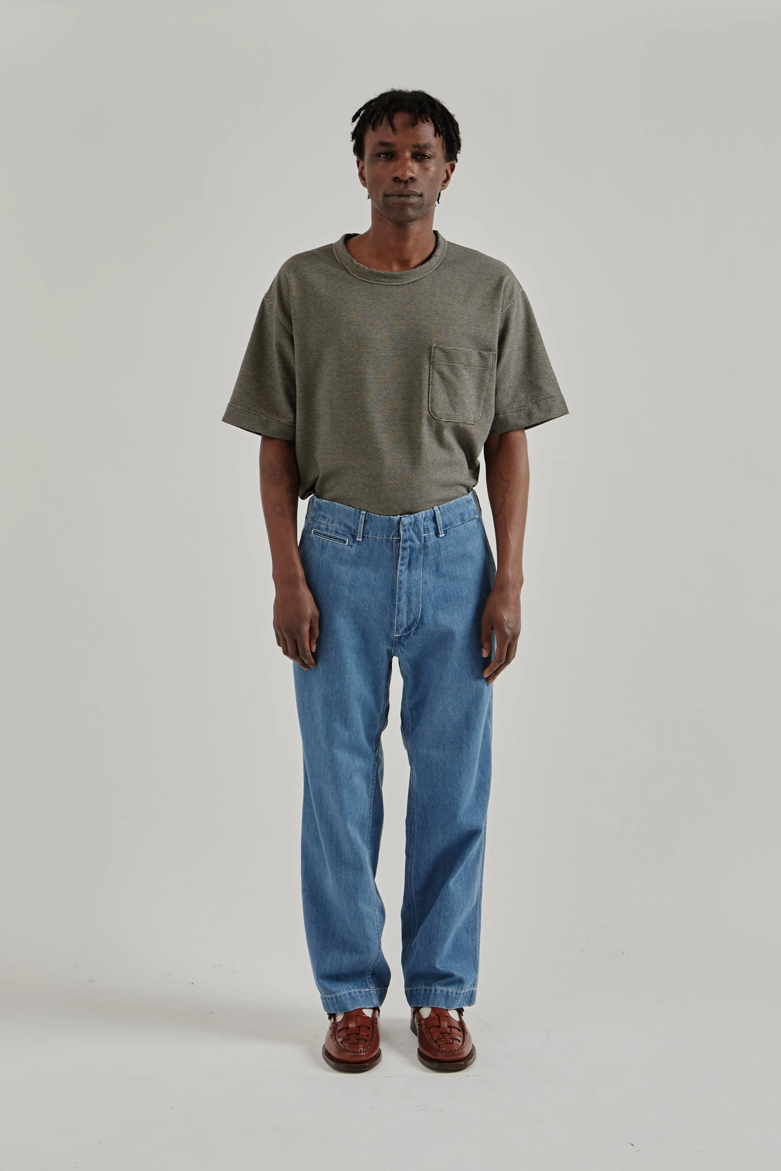 Wide Denim Pants - Light Indigo sold by Wallace Mercantile product image thumbnail 3