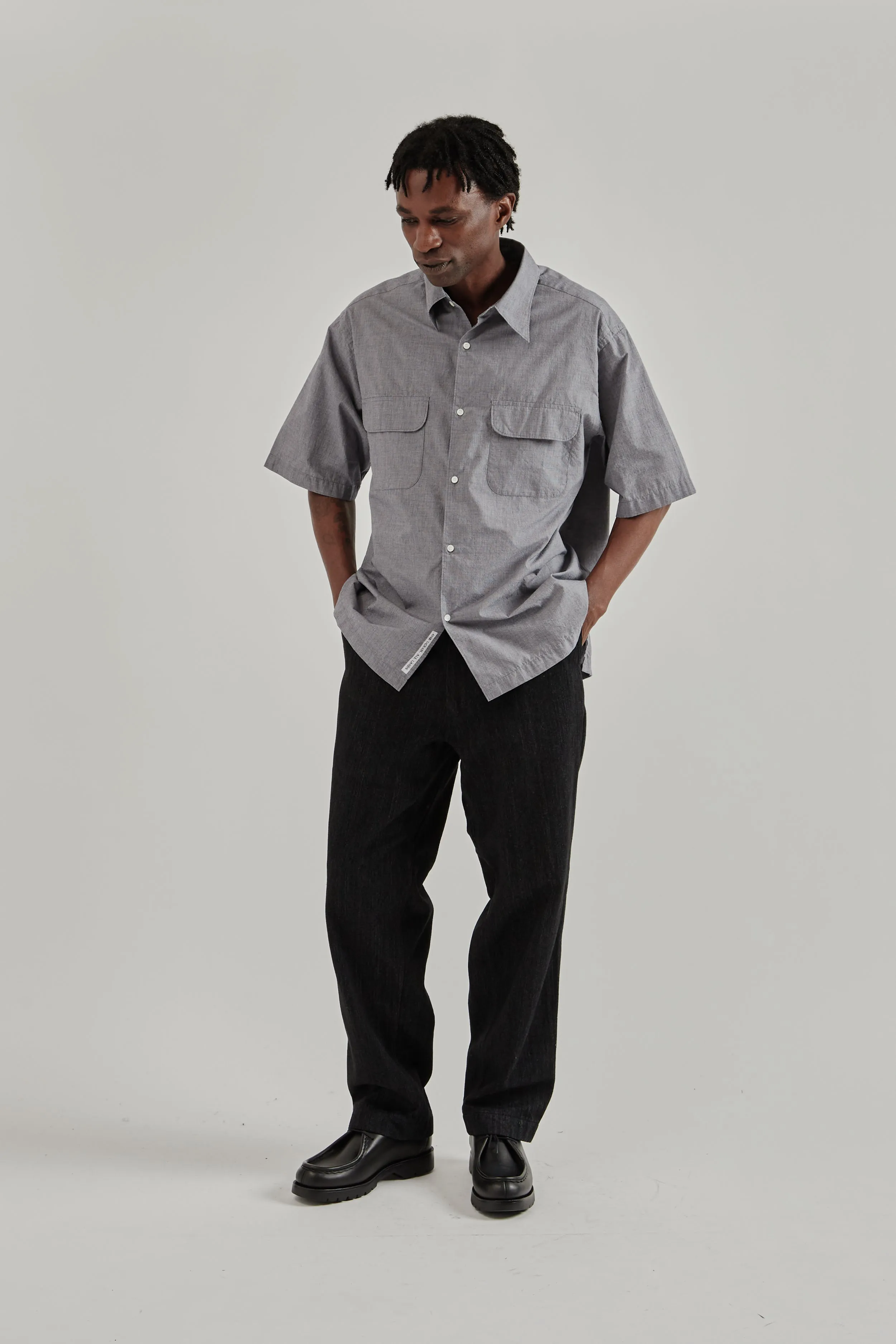 Regular Collar Short Sleeve Shirt - Navy sold by Wallace Mercantile product image thumbnail 2