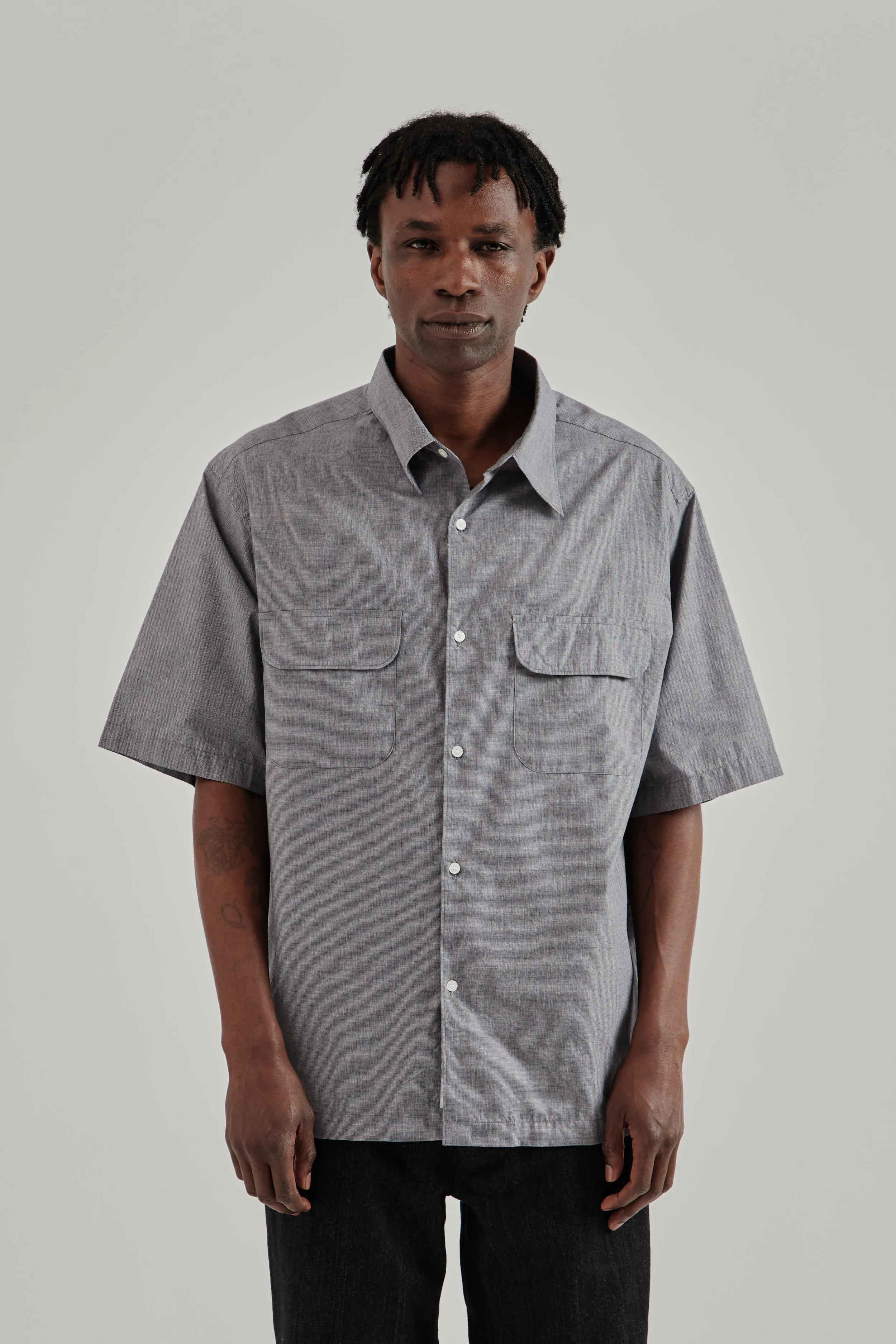 Regular Collar Short Sleeve Shirt - Navy sold by Wallace Mercantile