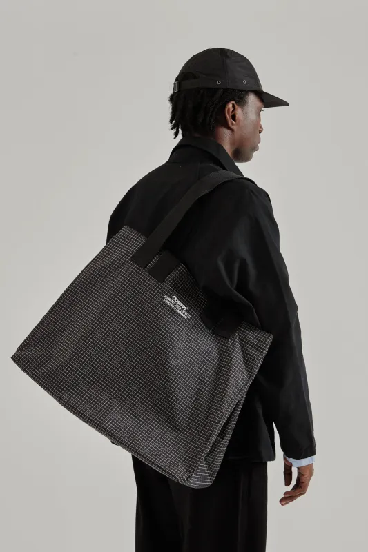 Grid Stop Stamp Tote - Black sold by Wallace Mercantile
