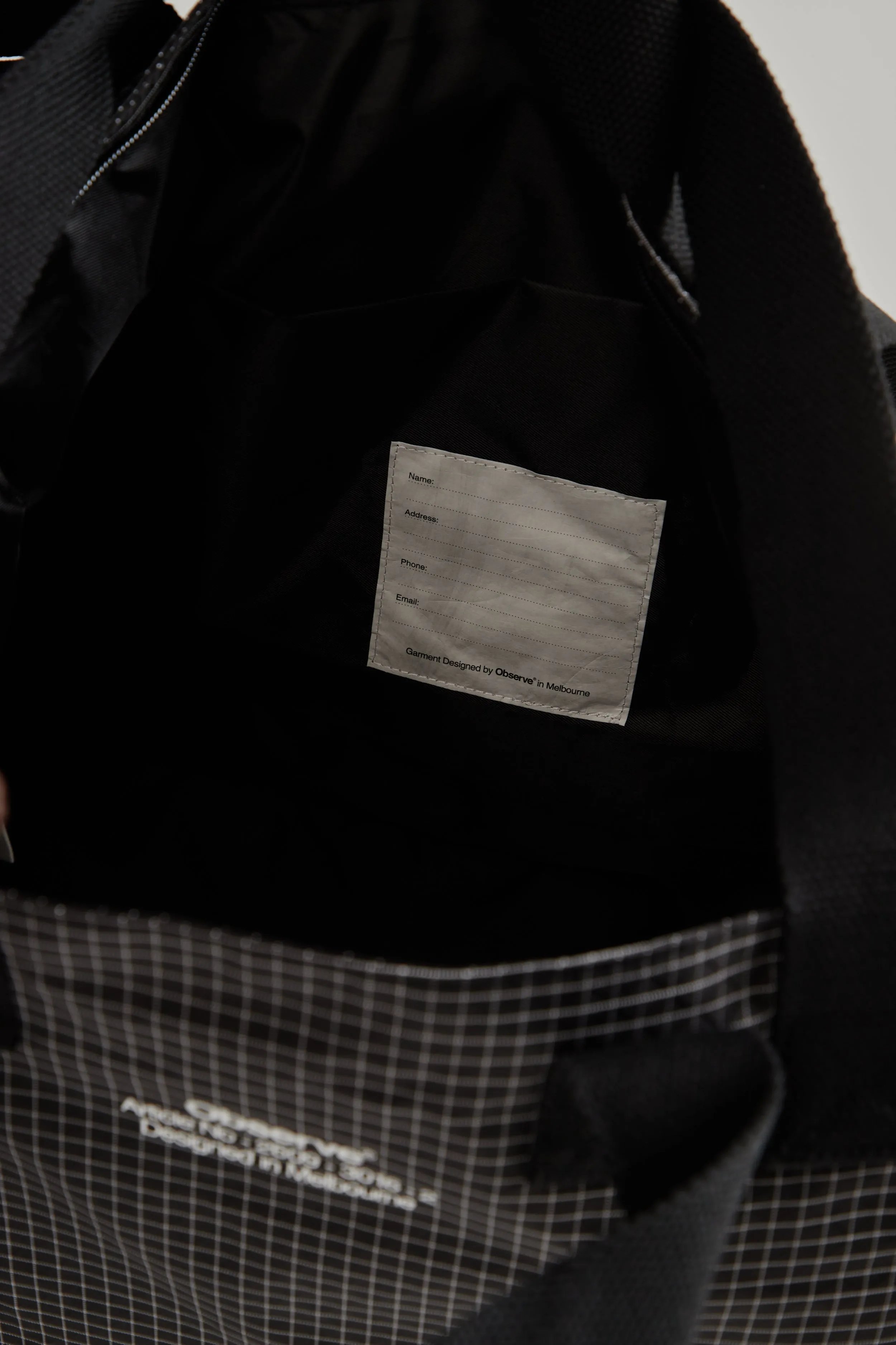 Grid Stop Stamp Tote - Black sold by Wallace Mercantile product image thumbnail 4