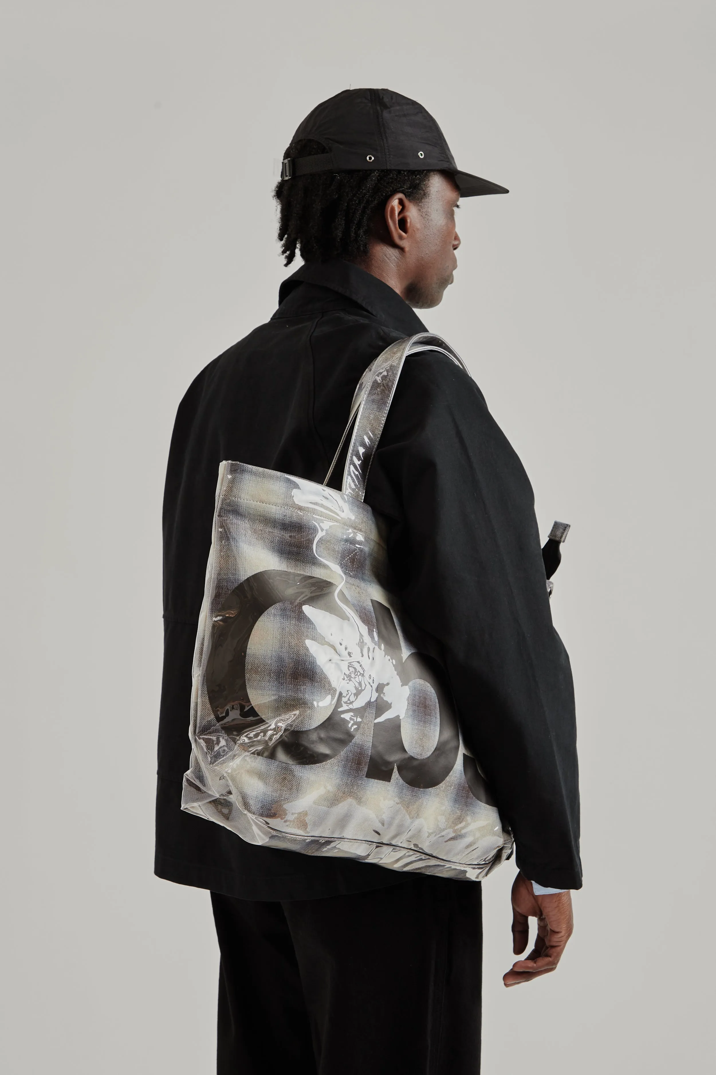 PVC Plaid Cross-Body Tote - Beige/Blue sold by Wallace Mercantile product image thumbnail 3