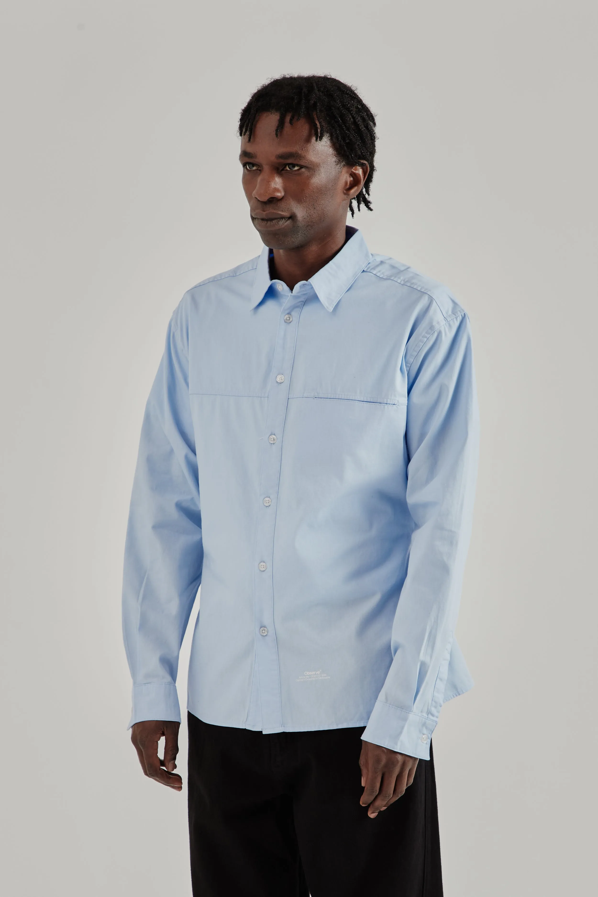 Poplin Loop Shirt - Blue sold by Wallace Mercantile product image thumbnail 4