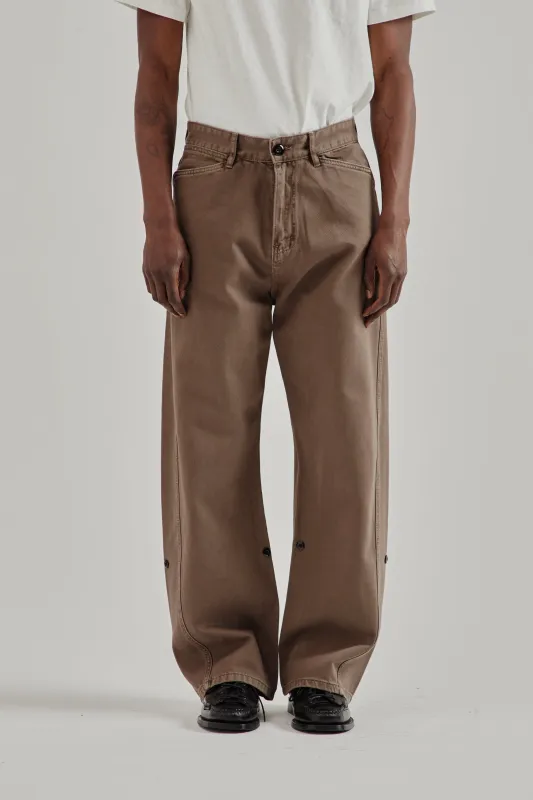 Twisted Cambia Denim Pant - Taupe sold by Wallace Mercantile