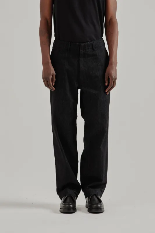 Wide Denim Pants - Black sold by Wallace Mercantile