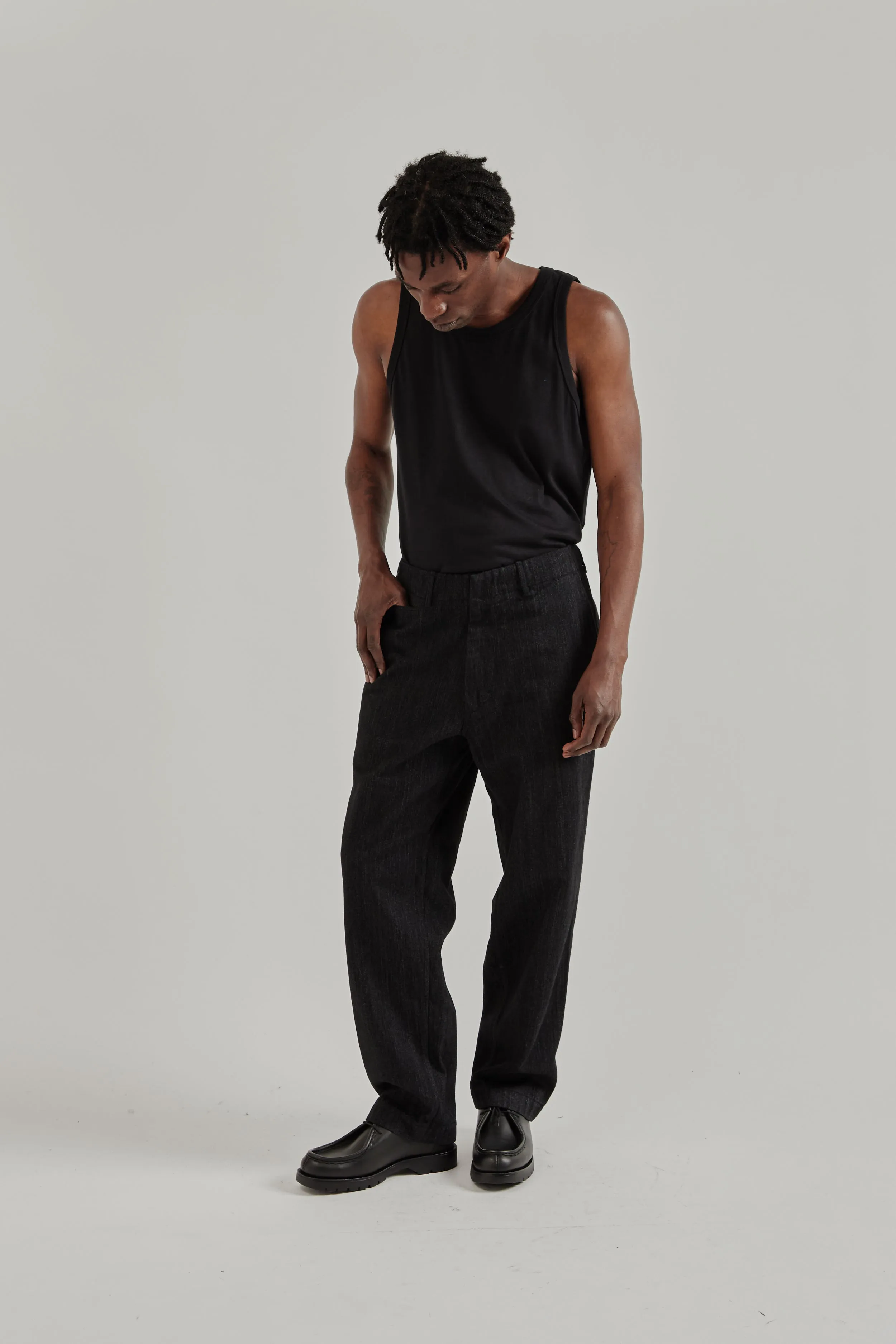 Wide Denim Pants - Black sold by Wallace Mercantile product image thumbnail 2