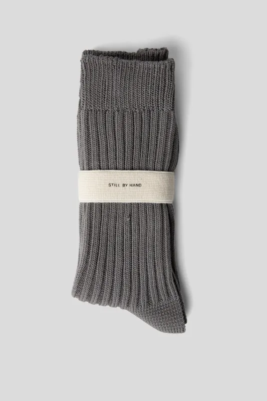 BMP Cotton Socks - Grey made by STILL BY HAND