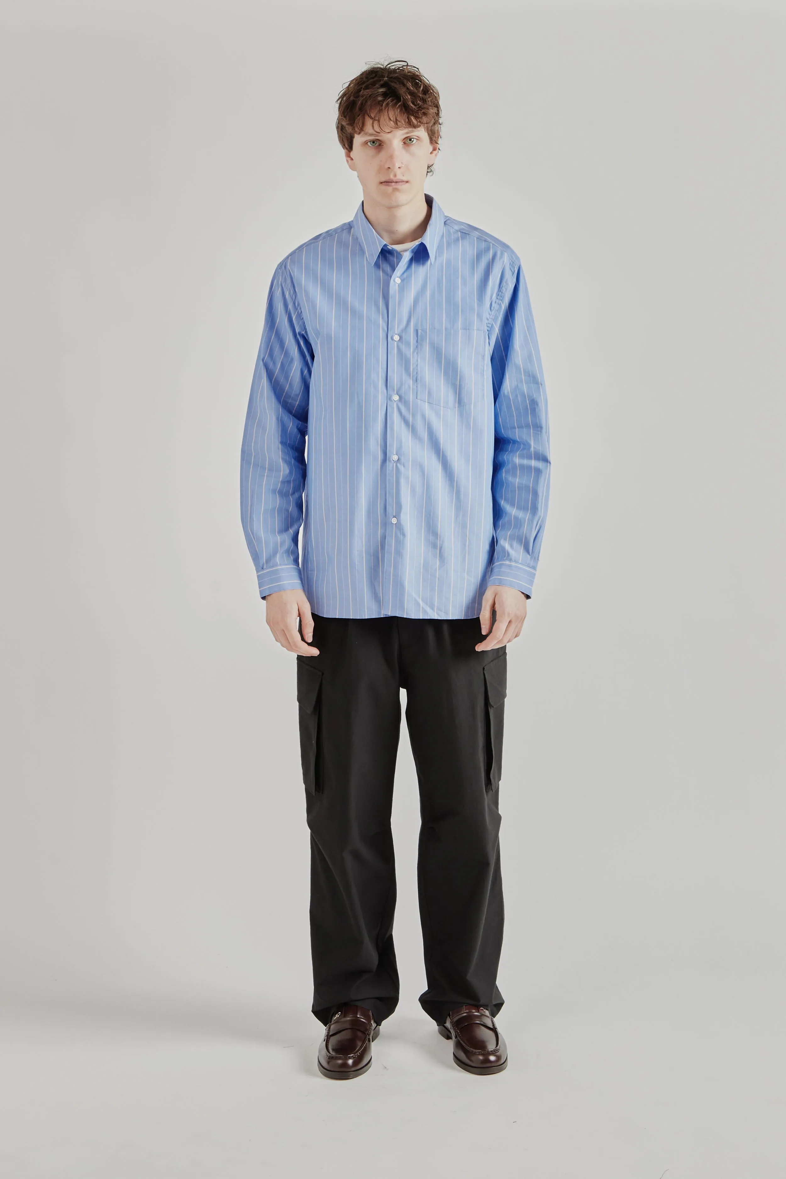 Regular Collar Shirt - Blue Stripe sold by Wallace Mercantile product image thumbnail 3