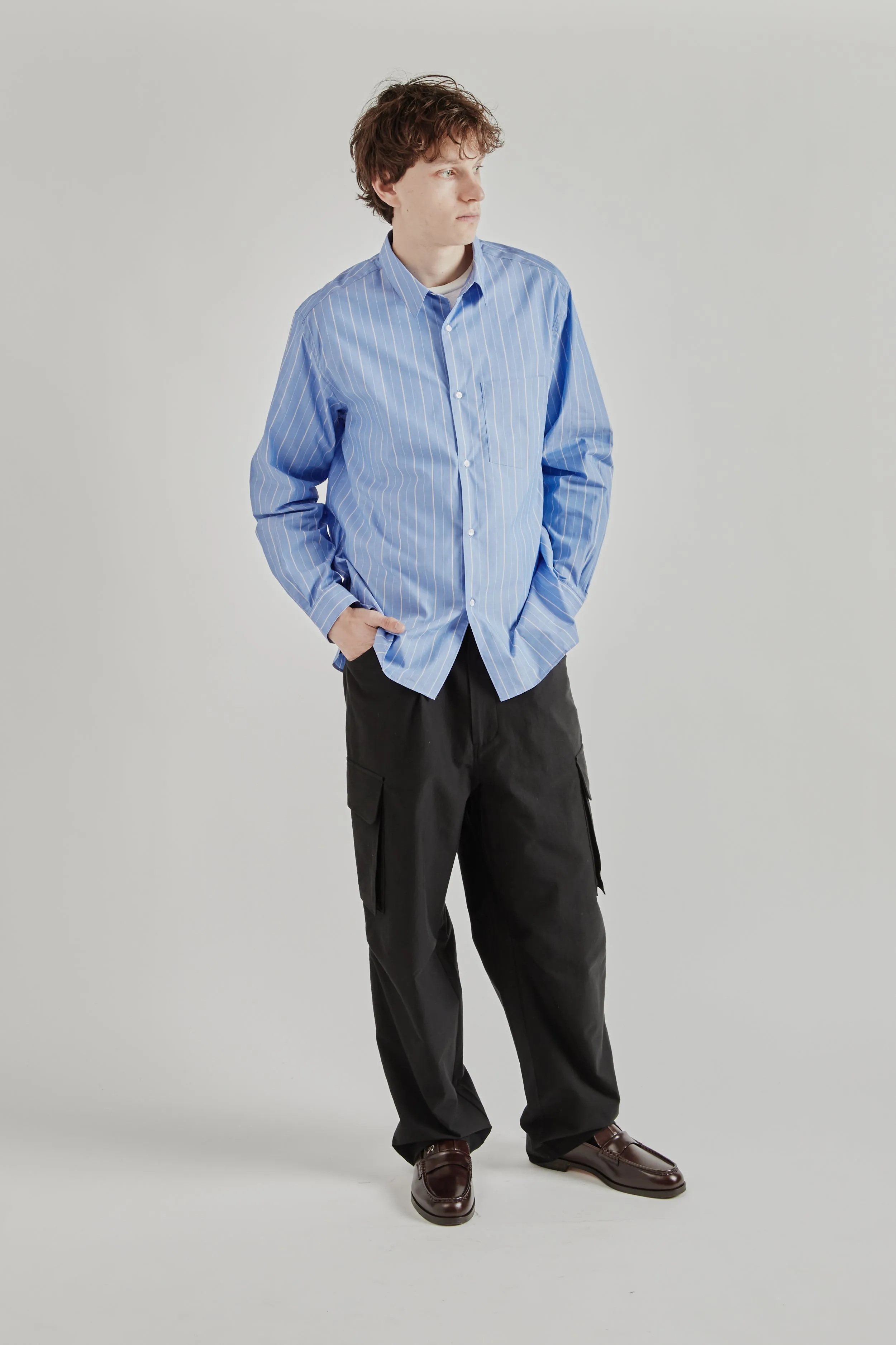 Regular Collar Shirt - Blue Stripe sold by Wallace Mercantile product image thumbnail 2