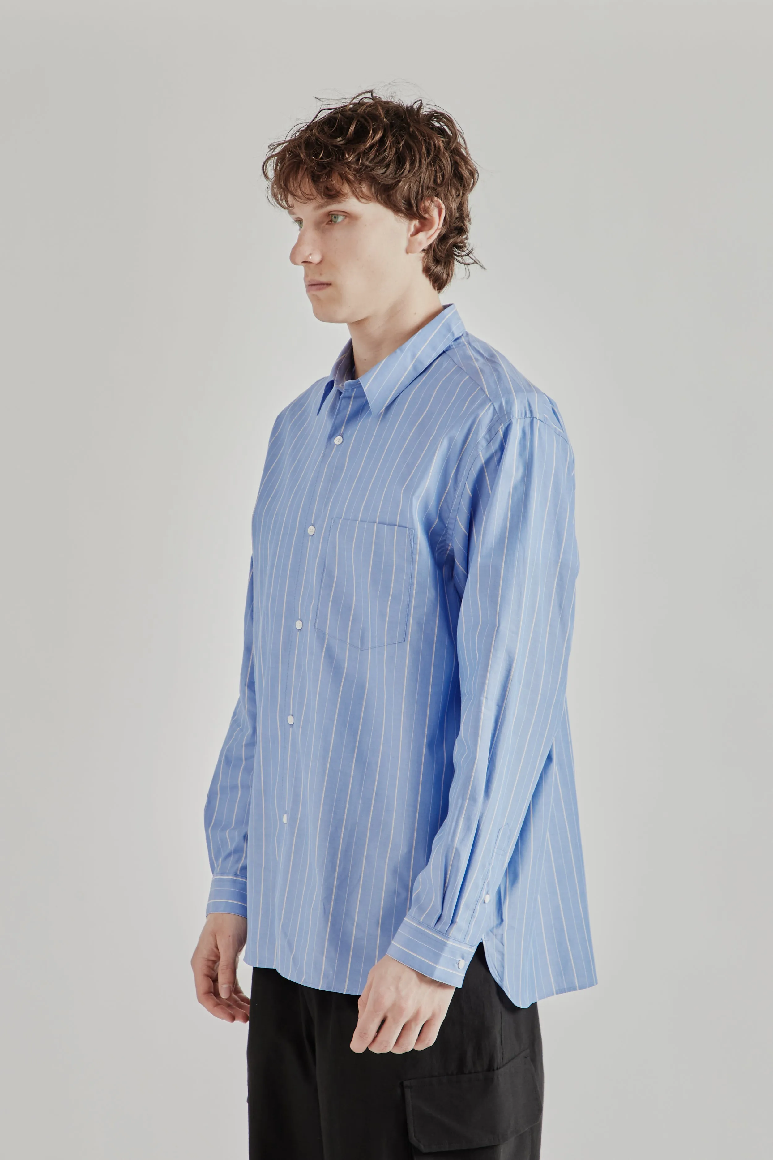 Regular Collar Shirt - Blue Stripe sold by Wallace Mercantile product image thumbnail 4