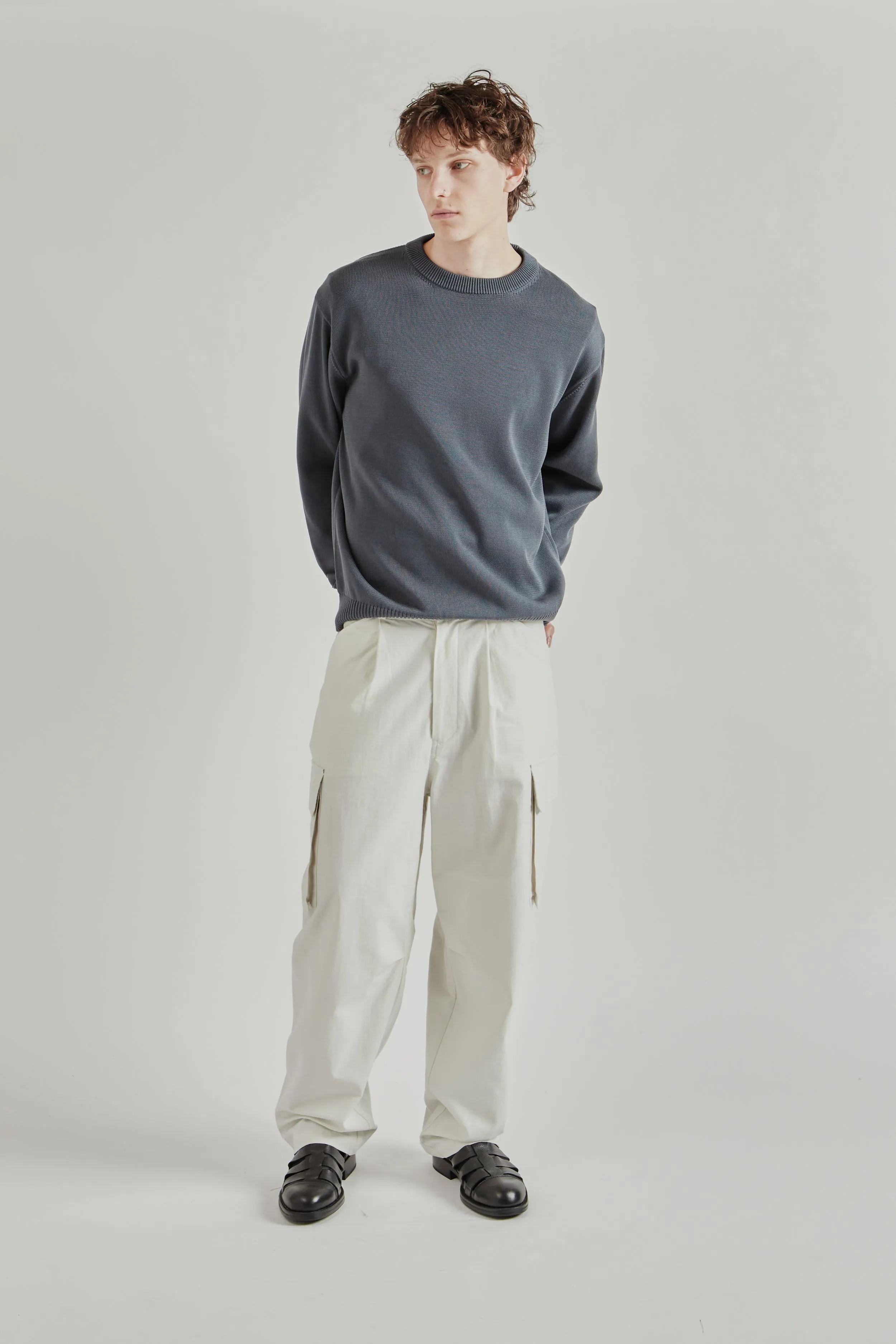 10G Cotton Sweater - Blue Grey sold by Wallace Mercantile product image thumbnail 2