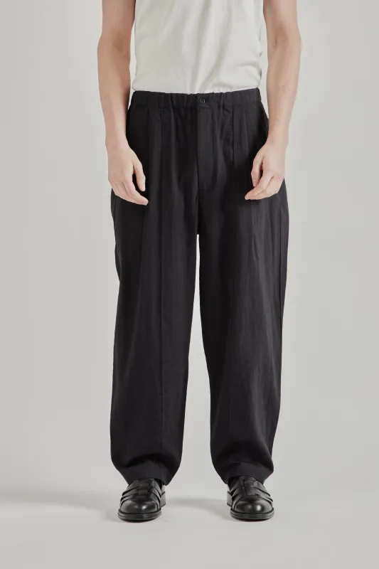 Pin Tuck Easy Pants - Black made by STILL BY HAND
