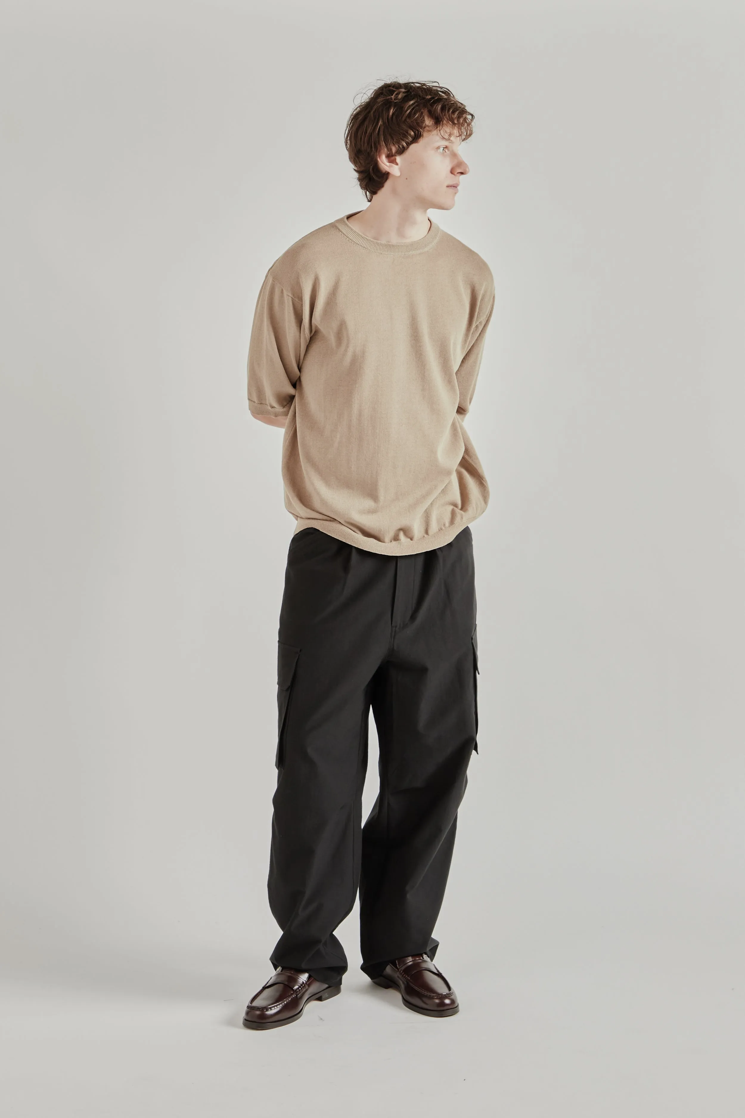 Half Sleeve Knit T-Shirt - Khaki Beige sold by Wallace Mercantile product image thumbnail 2