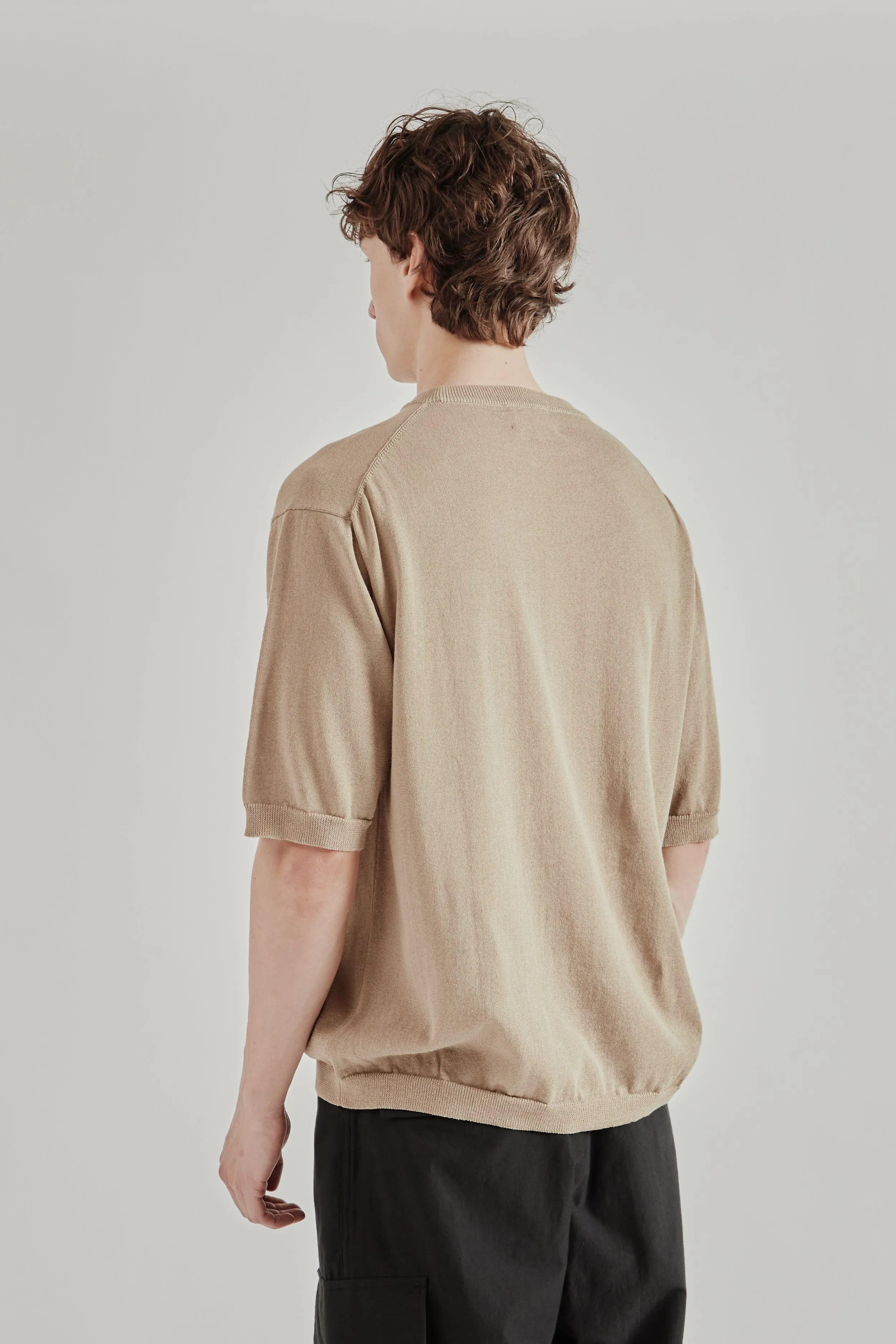 Half Sleeve Knit T-Shirt - Khaki Beige sold by Wallace Mercantile product image thumbnail 5