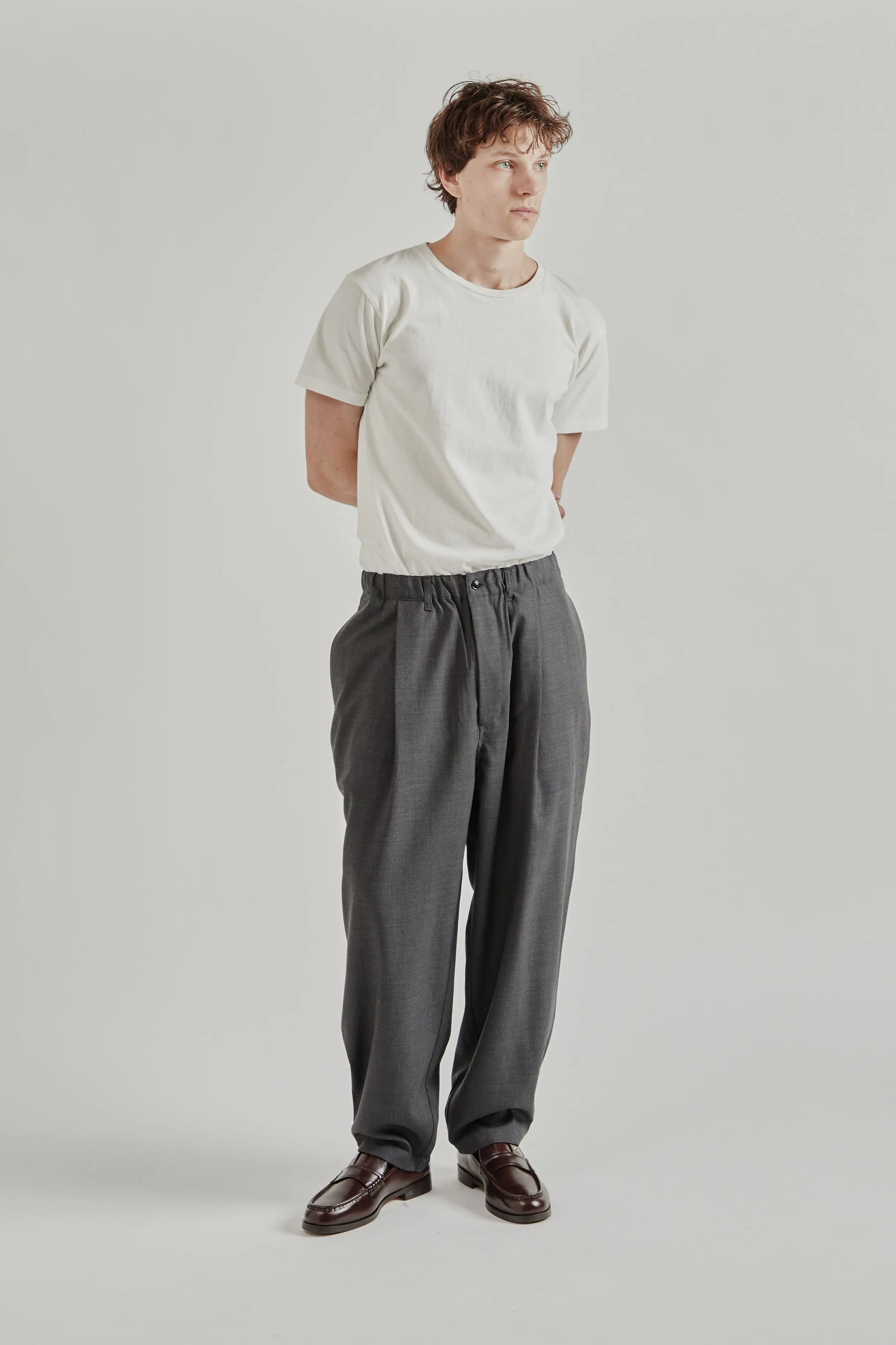 Summer Wool Wide Pants - Charcoal sold by Wallace Mercantile product image thumbnail 2