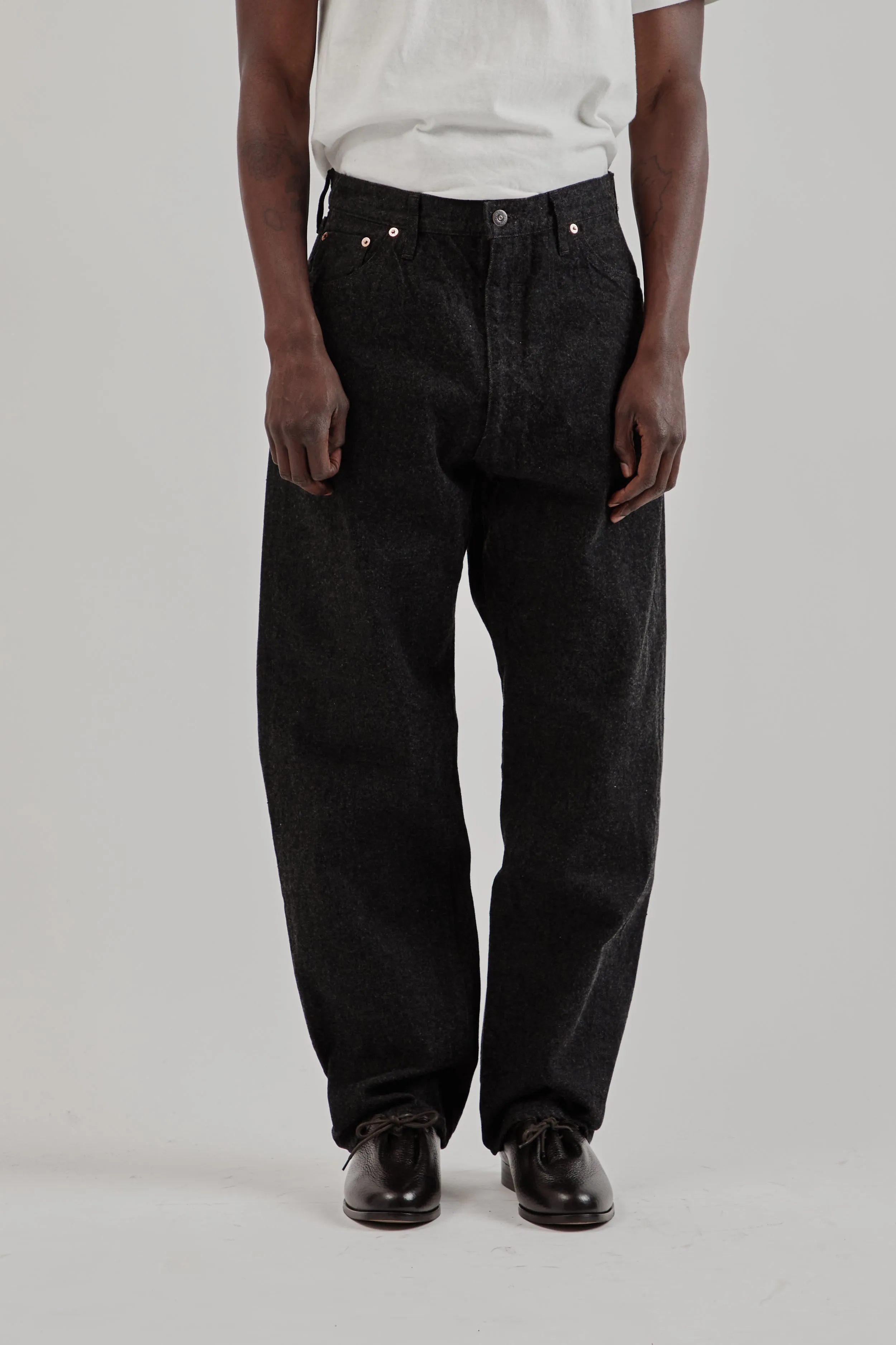 5P Zipper Front Denim Pants - Black One Wash sold by Wallace Mercantile