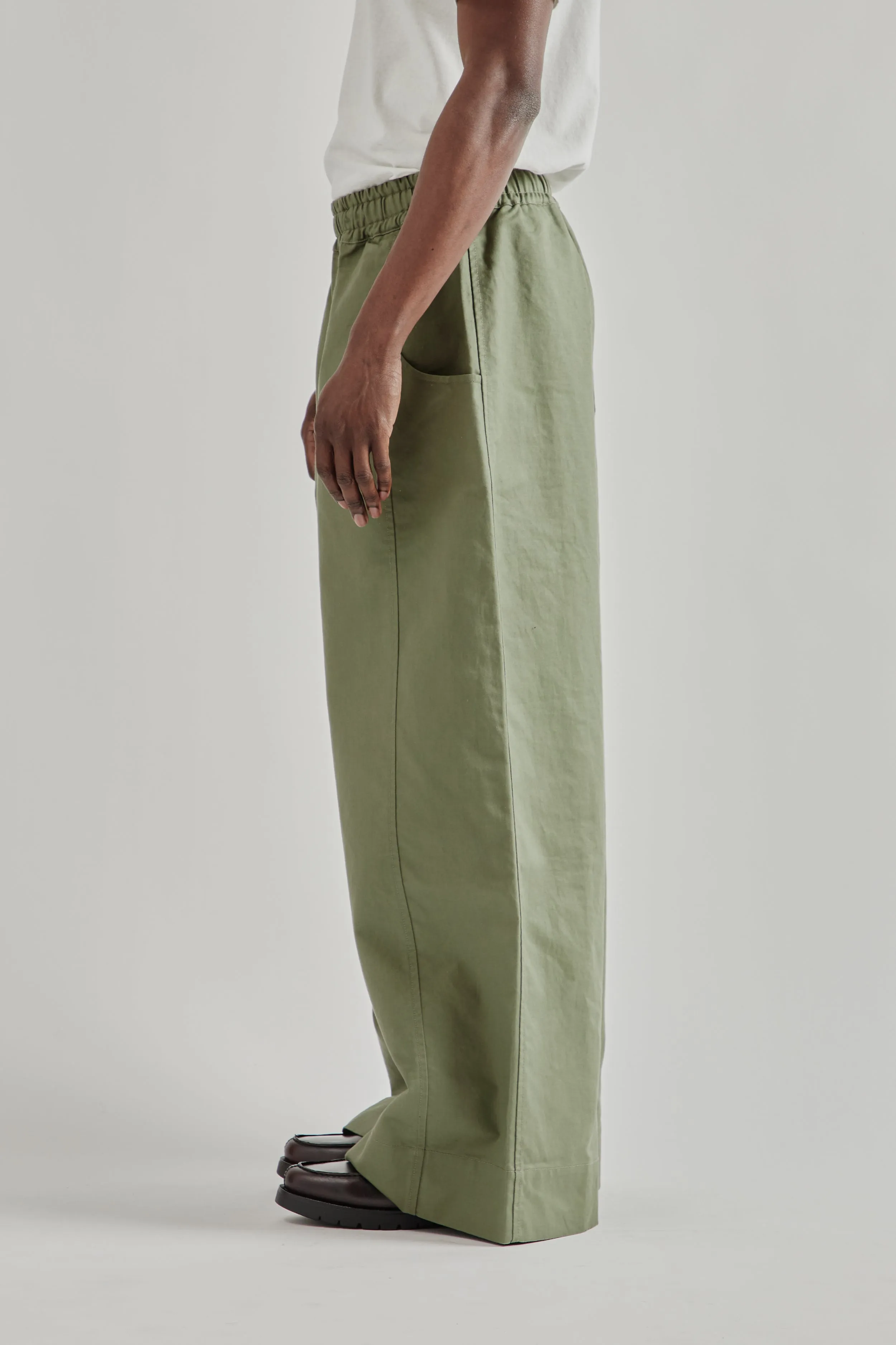 Wide Leg Trousers - Olive sold by Wallace Mercantile product image thumbnail 4