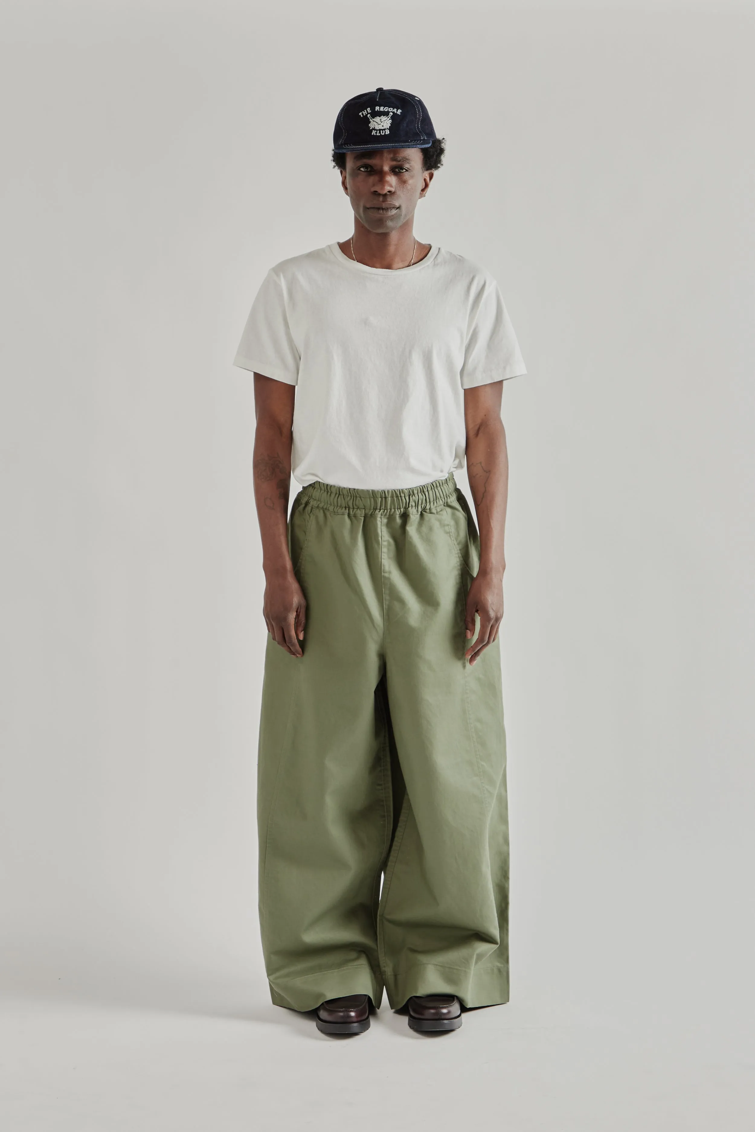 Wide Leg Trousers - Olive sold by Wallace Mercantile product image thumbnail 3