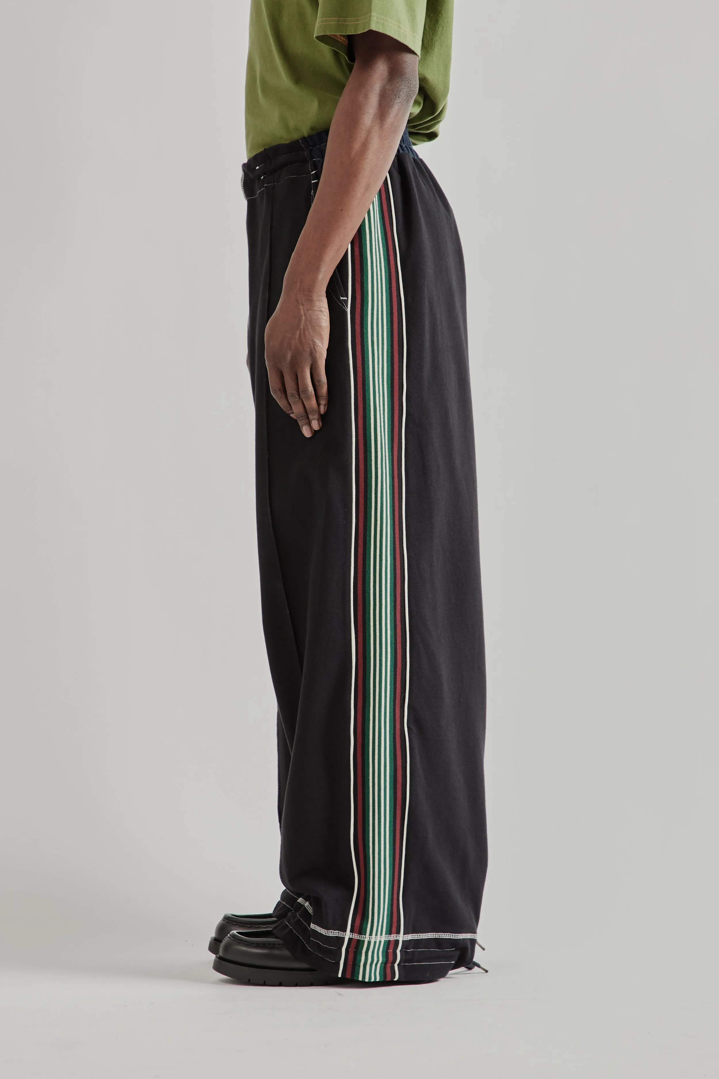 Wide Leg Track Pant - Black/Navy sold by Wallace Mercantile product image thumbnail 4