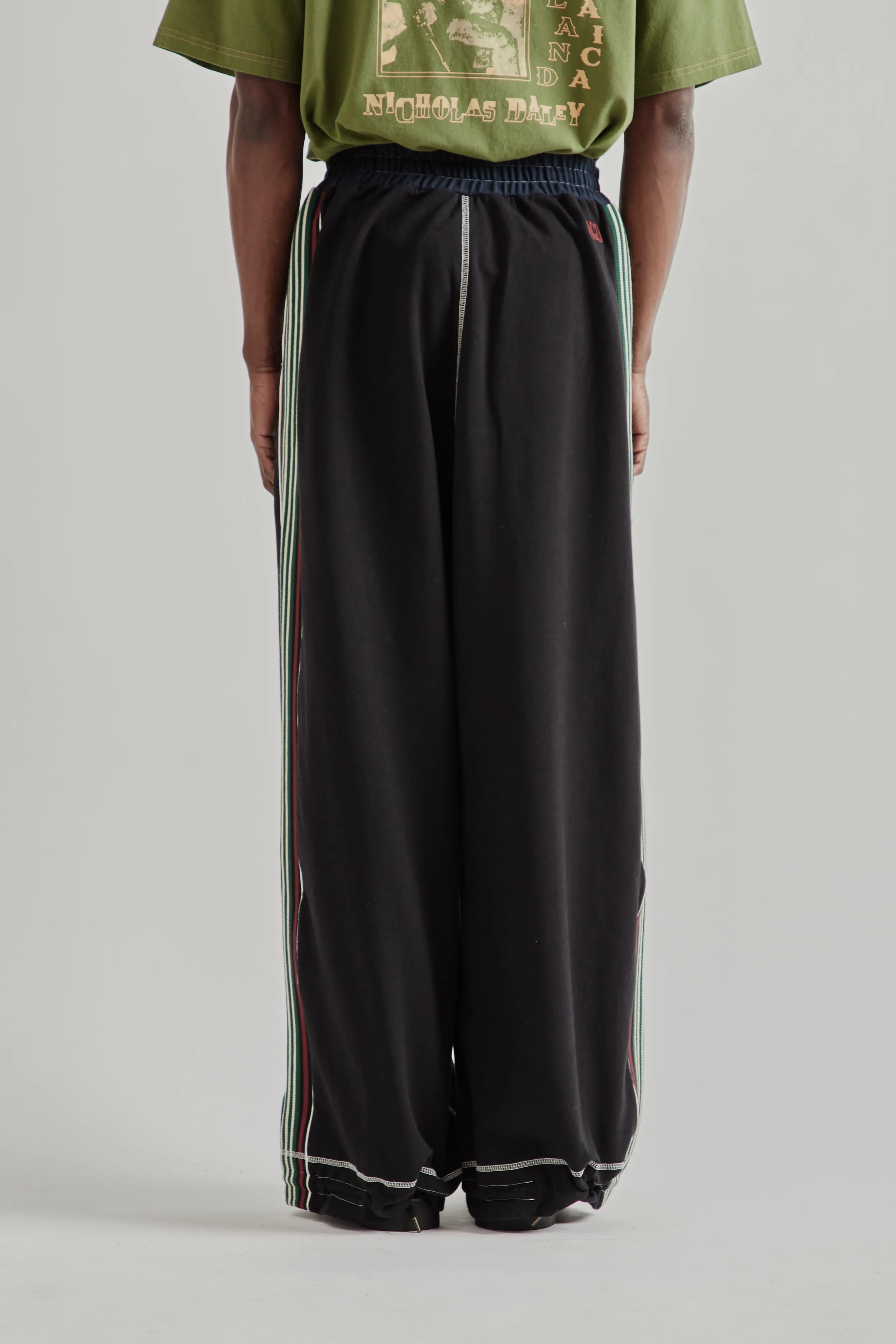 Wide Leg Track Pant - Black/Navy sold by Wallace Mercantile product image thumbnail 5