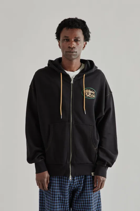 Roots Zip Up Hoodie - Black made by Nicholas Daley