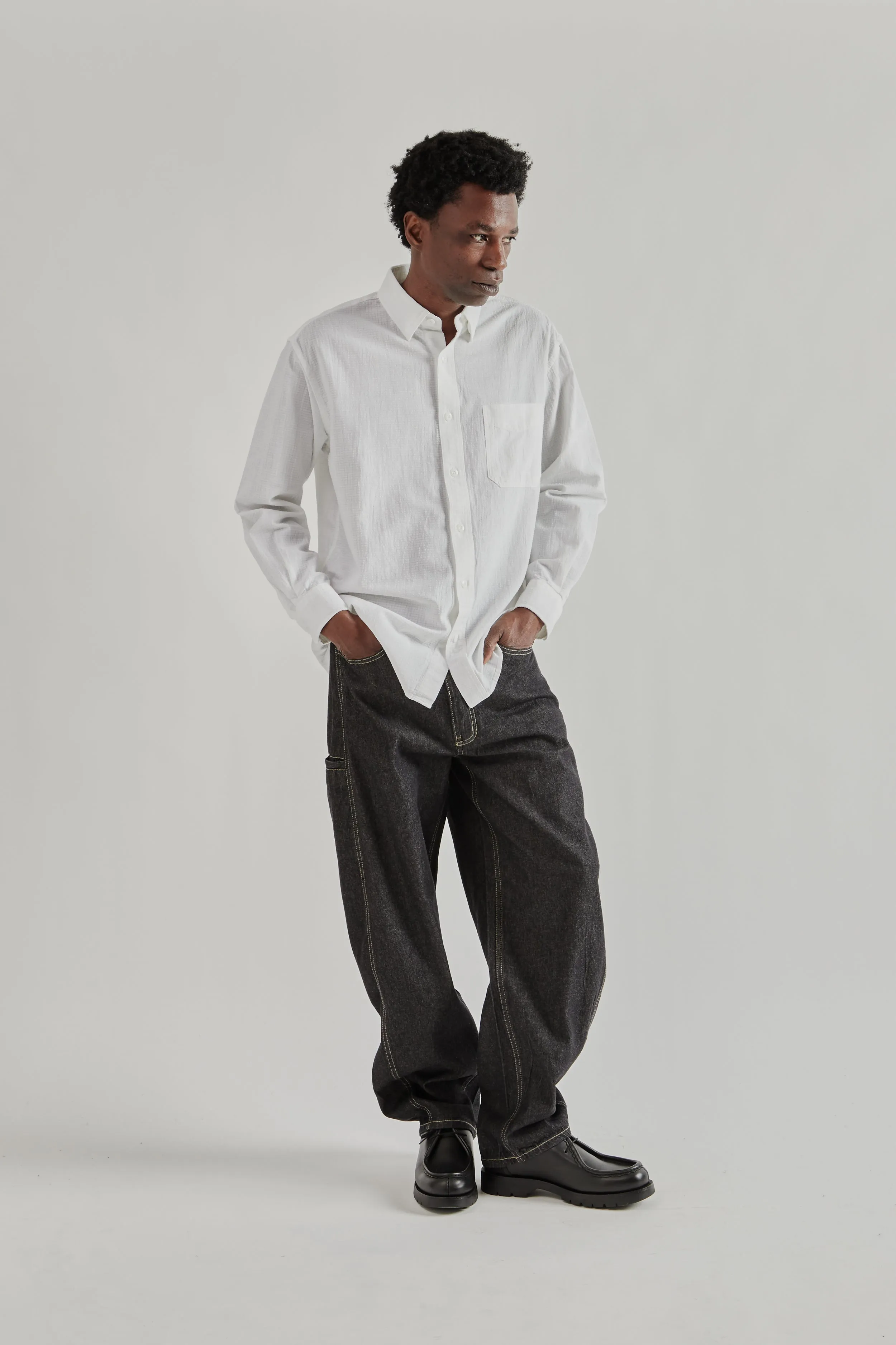 OG Dobby Weave Seersucker Shirt - White sold by Wallace Mercantile product image thumbnail 2