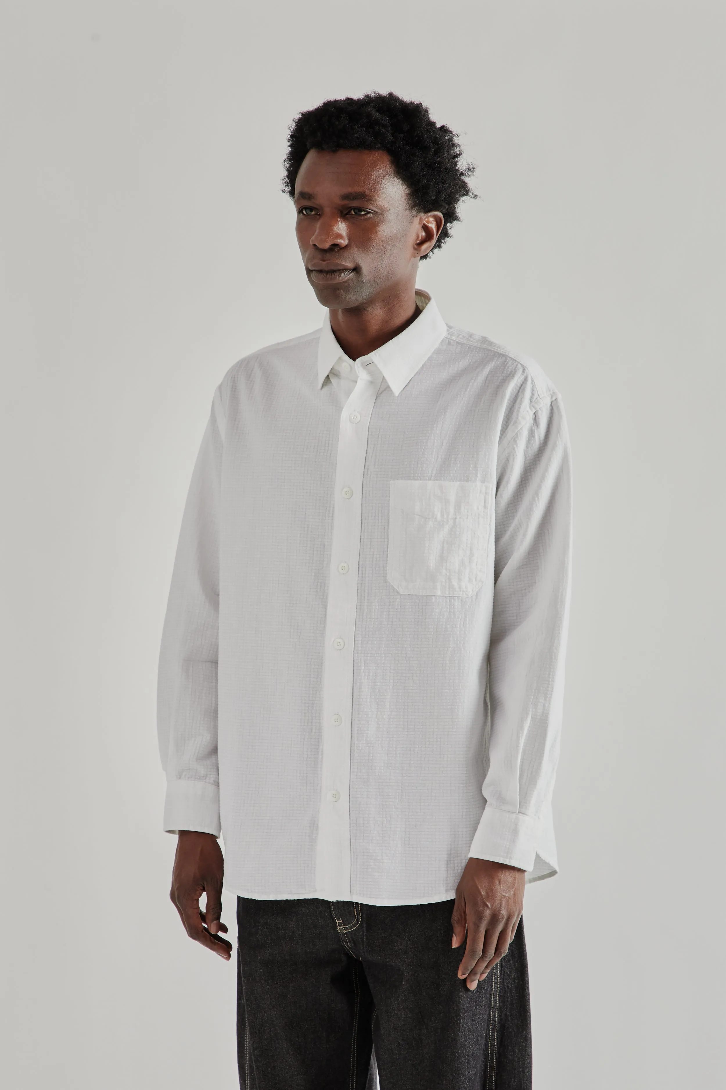 OG Dobby Weave Seersucker Shirt - White sold by Wallace Mercantile product image thumbnail 4